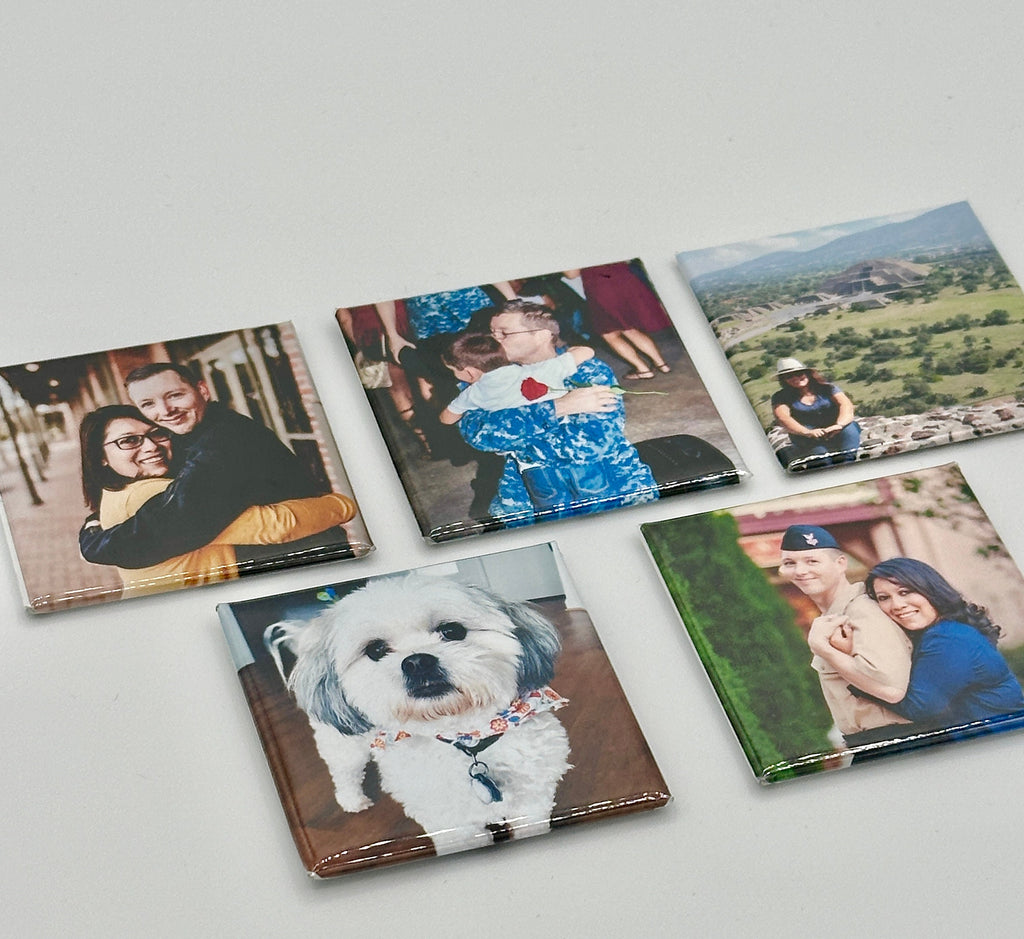 Personalized Gift-Custom Photo Pinned Buttons 2x2"| Gift for Family, Couples, Friends| Holiday Gift| Photo Gifts| Custom Pinned Buttons