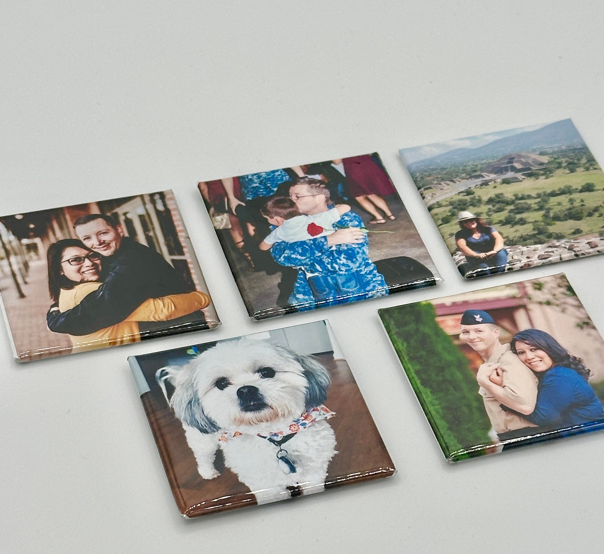 Personalized Gift-Custom Photo Pinned Buttons 2x2"| Gift for Family, Couples, Friends| Holiday Gift| Photo Gifts| Custom Pinned Buttons