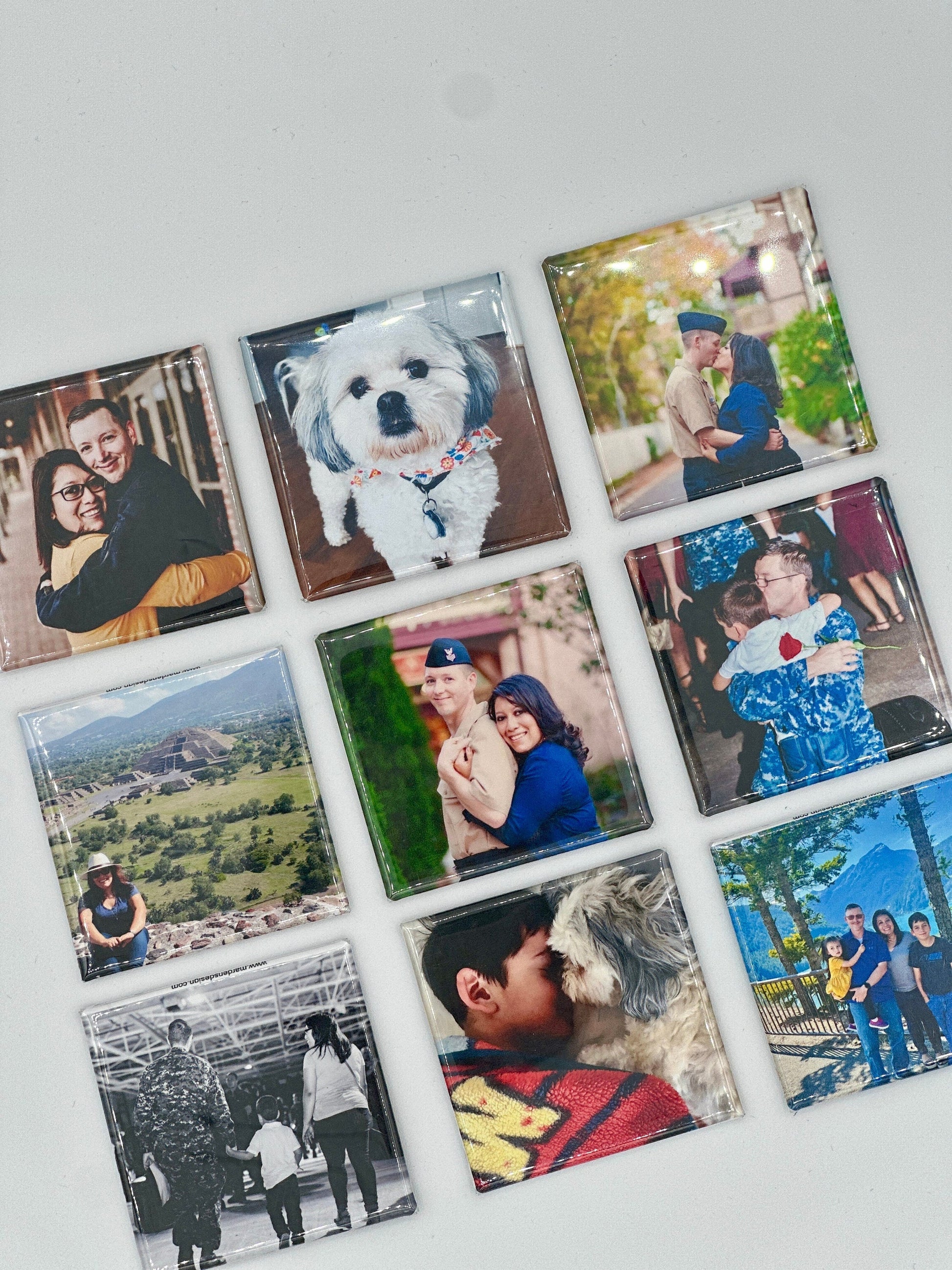 Personalized Gift-Custom Photo Pinned Buttons 2x2"| Gift for Family, Couples, Friends| Holiday Gift| Photo Gifts| Custom Pinned Buttons