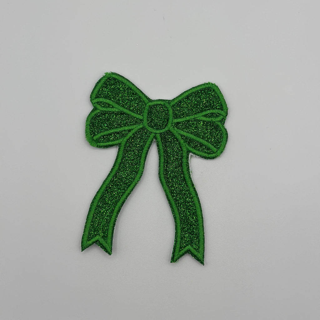 Custom Embroidered Side Bow Patch - Iron On Applique (Set of 2)