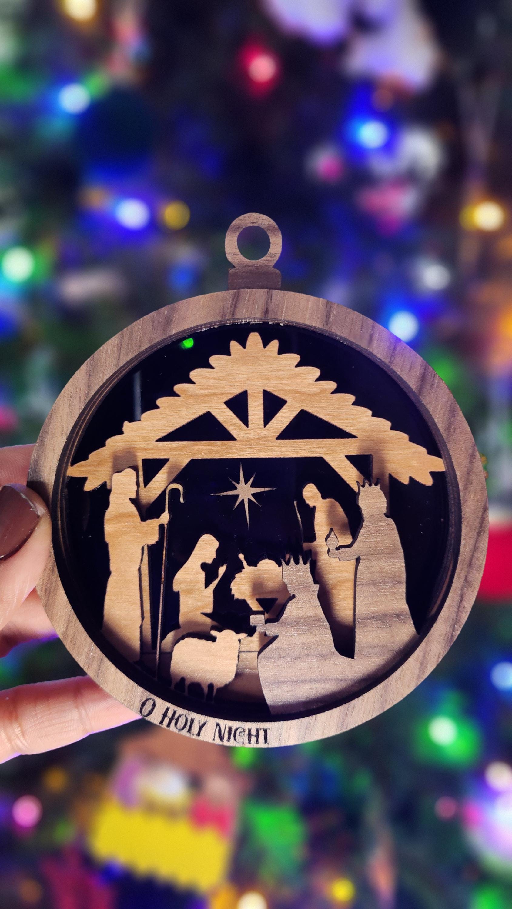 Christmas 2025 Ornament| OHoly Night| Ornament| Christmas Gift| Tree Ornament| Christmas Decor| Christmas Acrylic| Ornament Holiday Gift