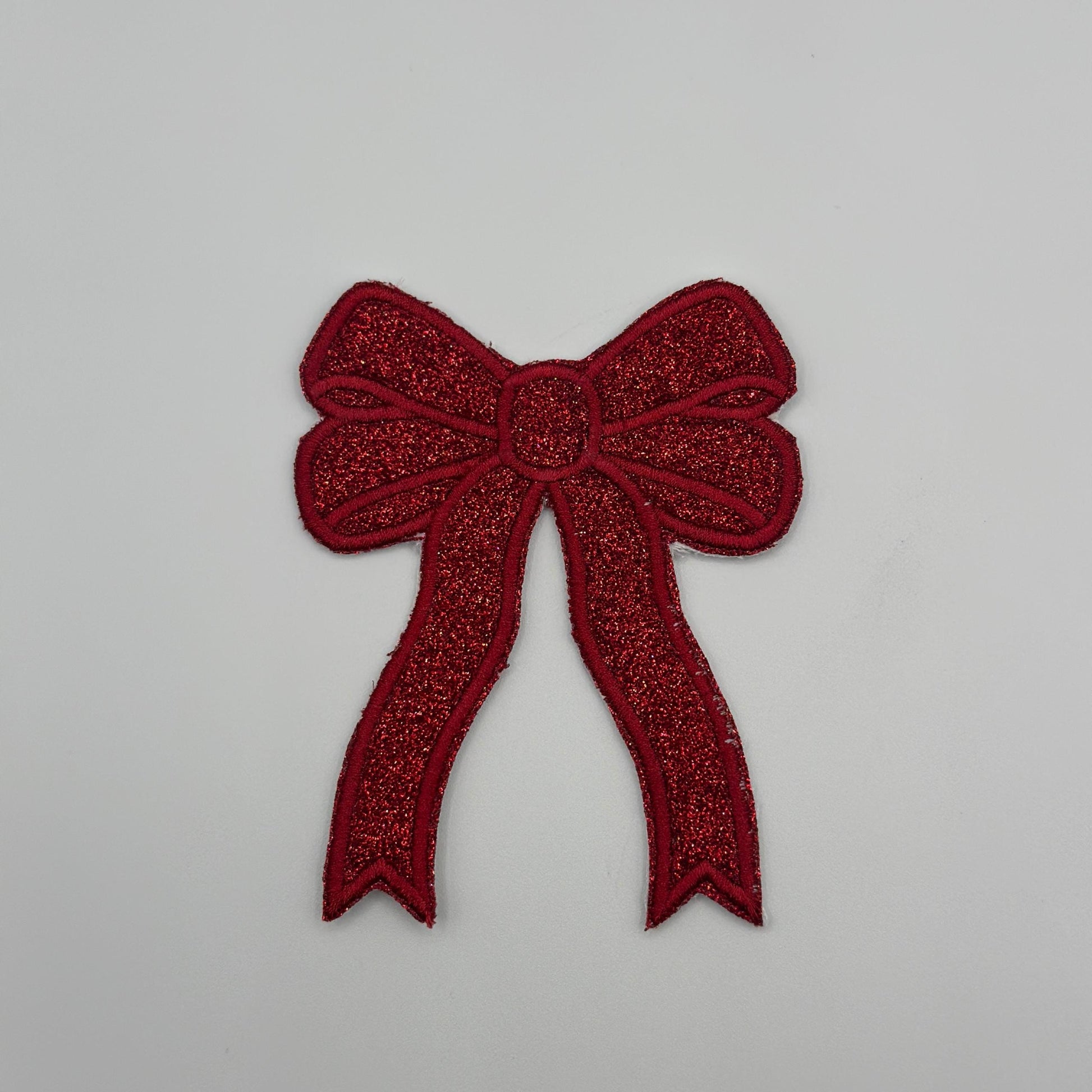 Custom Embroidered Side Bow Patch - Iron On Applique (Set of 2)