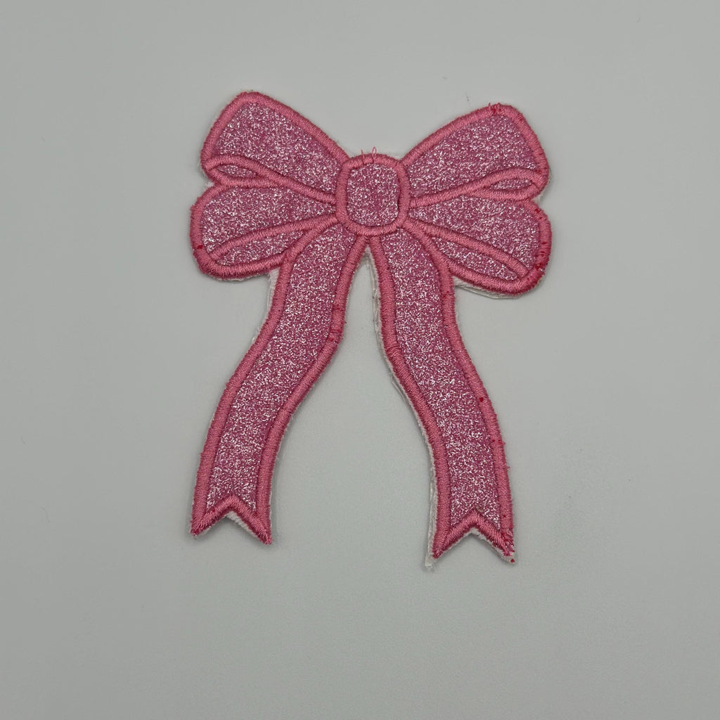 Custom Embroidered Side Bow Patch - Iron On Applique (Set of 2)