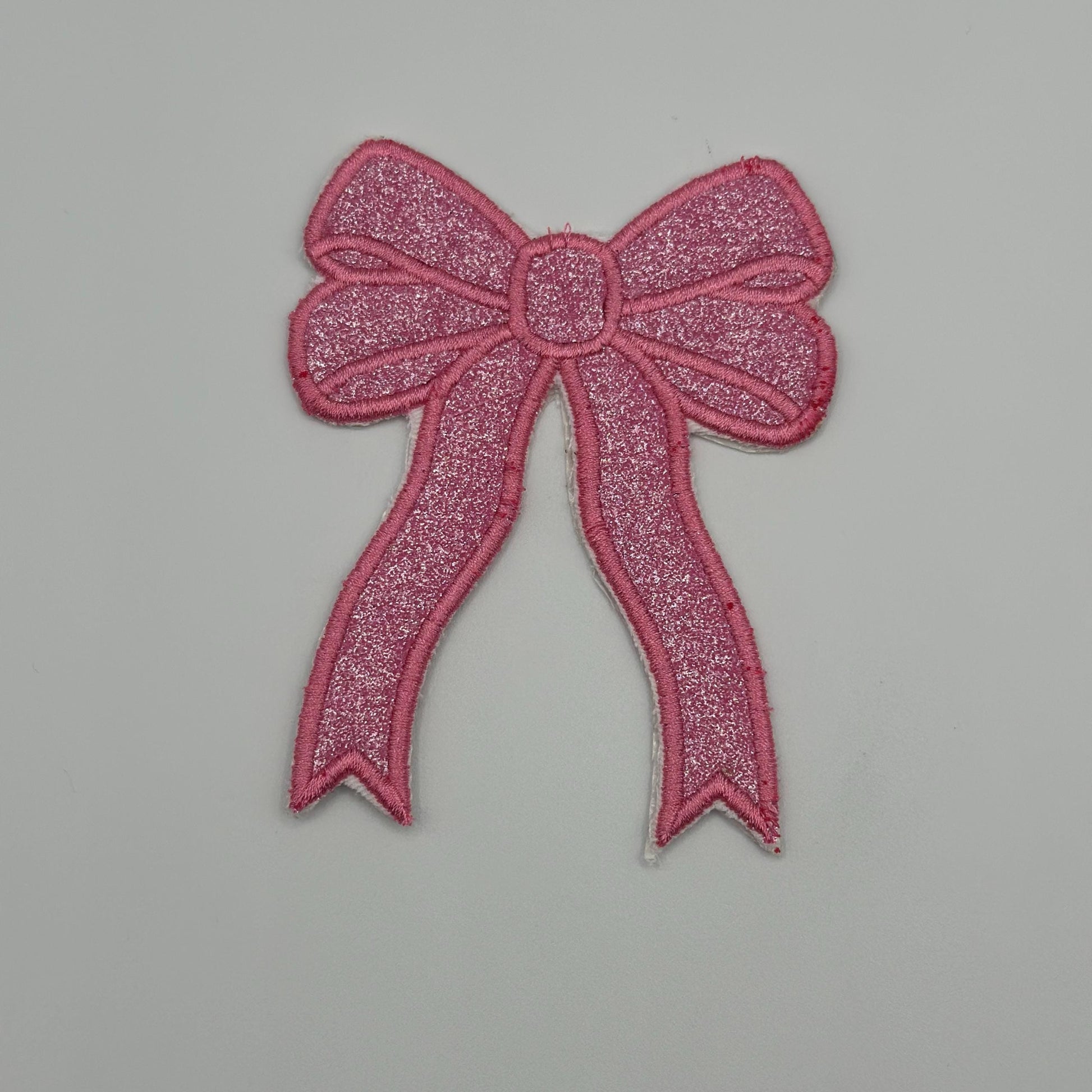 Custom Embroidered Side Bow Patch - Iron On Applique (Set of 2)