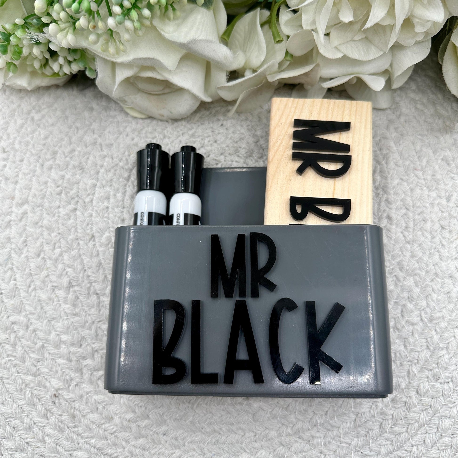 Personalized Teacher Eraser Set: Magnetic Holder & Expo Markers