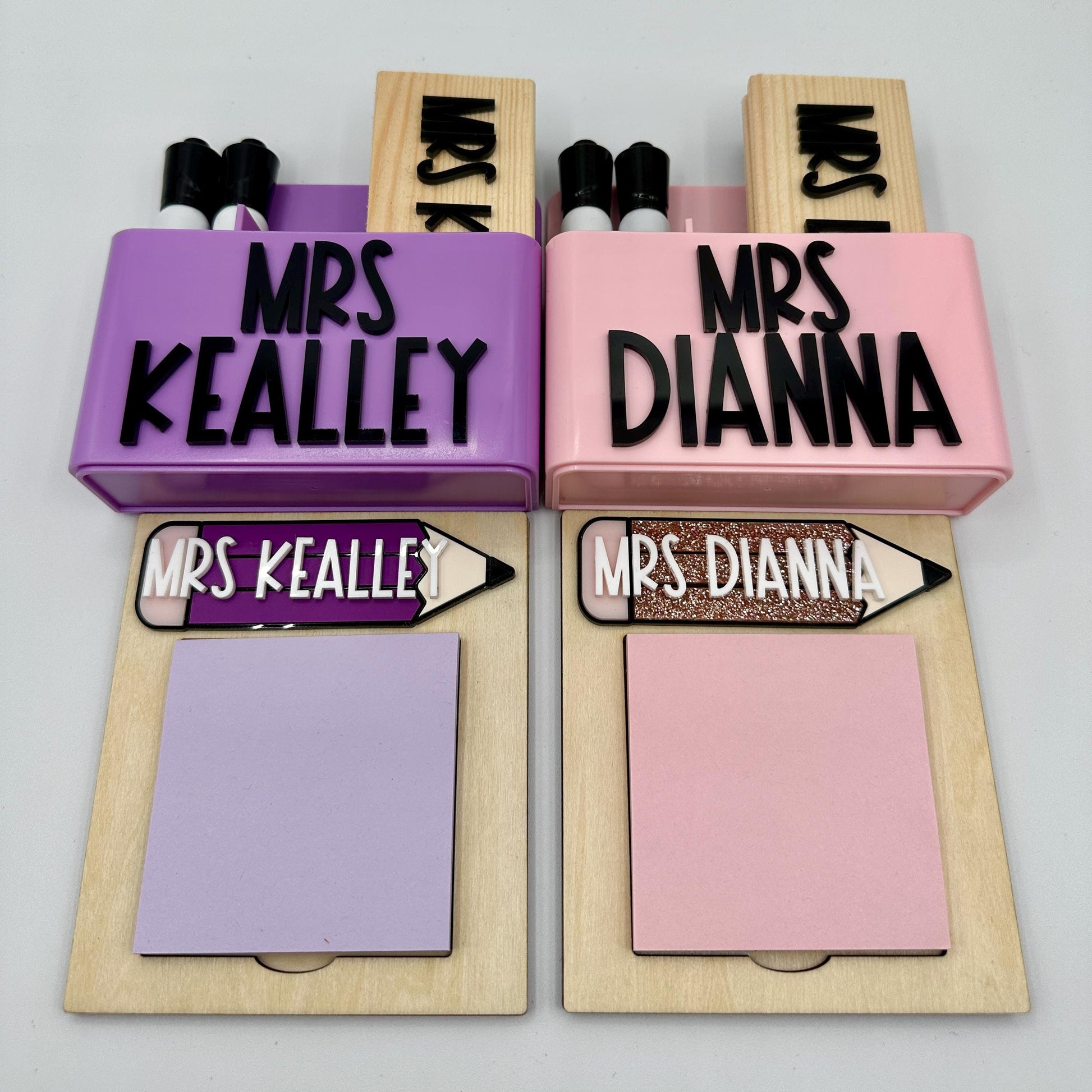 Custom Teacher Sticky Note Pad Holder| Custom Gift For Teachers| Last Day of School Gift | Teacher Appreciation Gift| Office Supplies|
