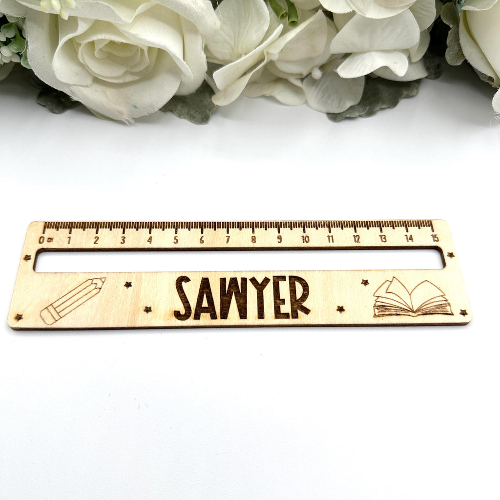 Personalized Wooden Reading Aid Ruler: Back to School Gift