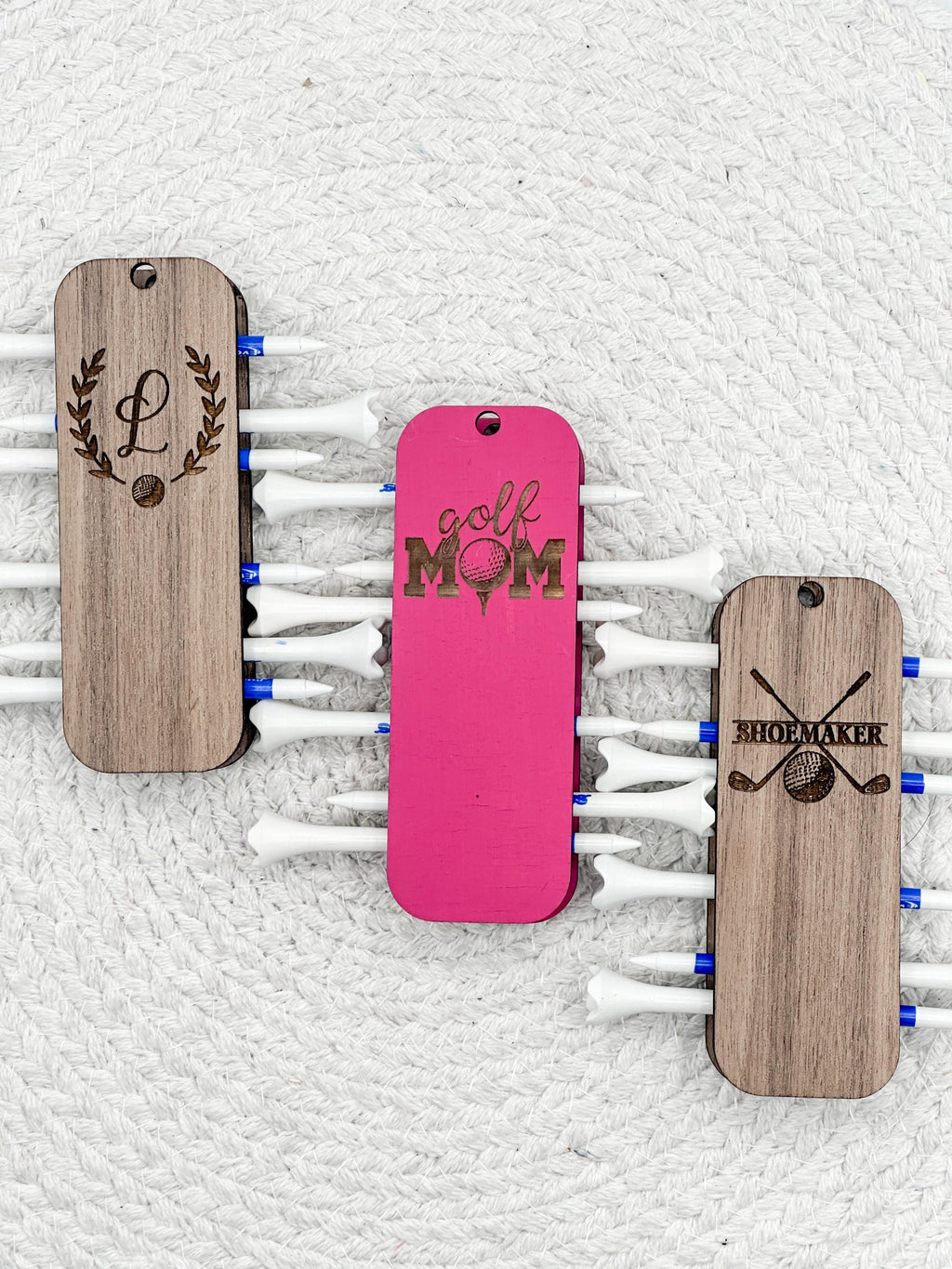 Golf Tee Holder| Golf Tee Bag Keychain| Father's Day Gift| Mother's Day Gift |Laser Engraved| Custom Golf Accessory| Tee Holder for Golfers