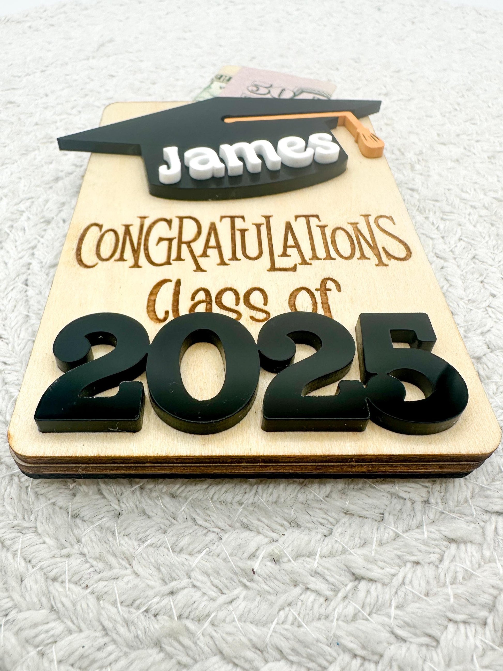 Custom Graduation Money Holder: Class of 2025 Keepsake