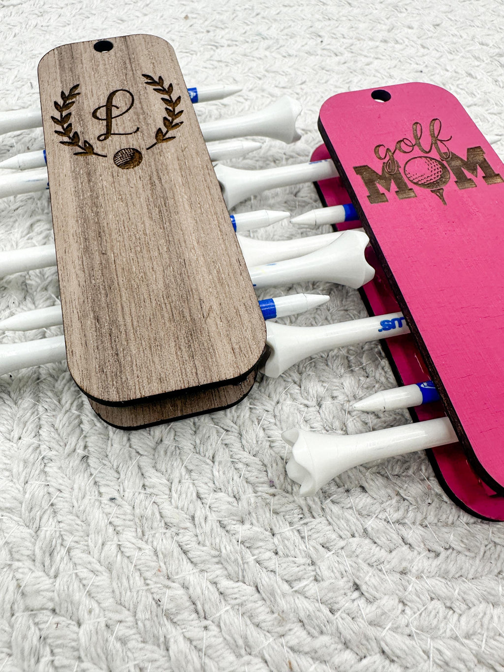 Golf Tee Holder| Golf Tee Bag Keychain| Father's Day Gift| Mother's Day Gift |Laser Engraved| Custom Golf Accessory| Tee Holder for Golfers