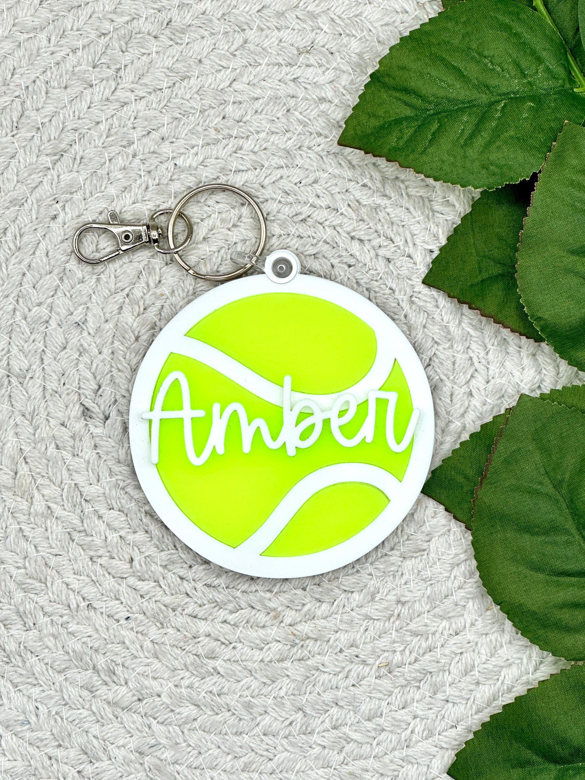 Tennis Name Tag| Sport Keychains| Bag Tag| Luggage| Custom Sports Tag|Custom Keychain| Personalized Tennis Keychain| Backpack Tags