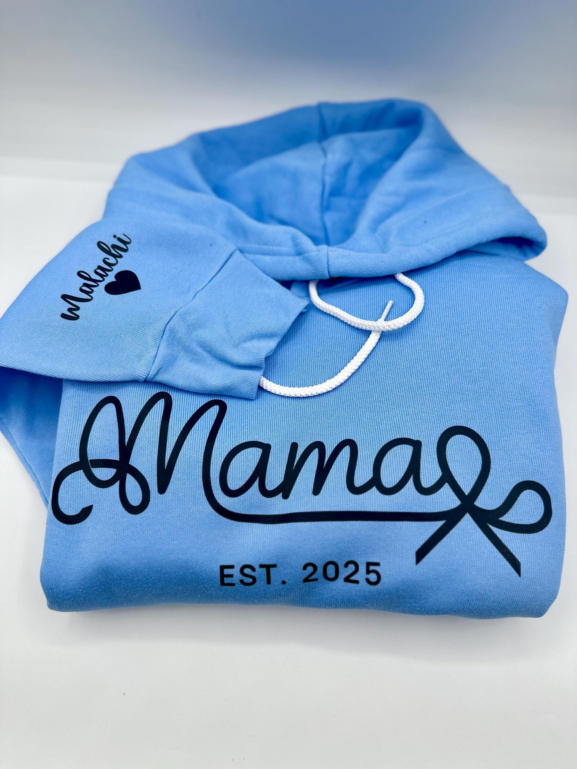Custom Mama Est. Year Fleece Sweater - Bella + Canva Mom Sweatshirt
