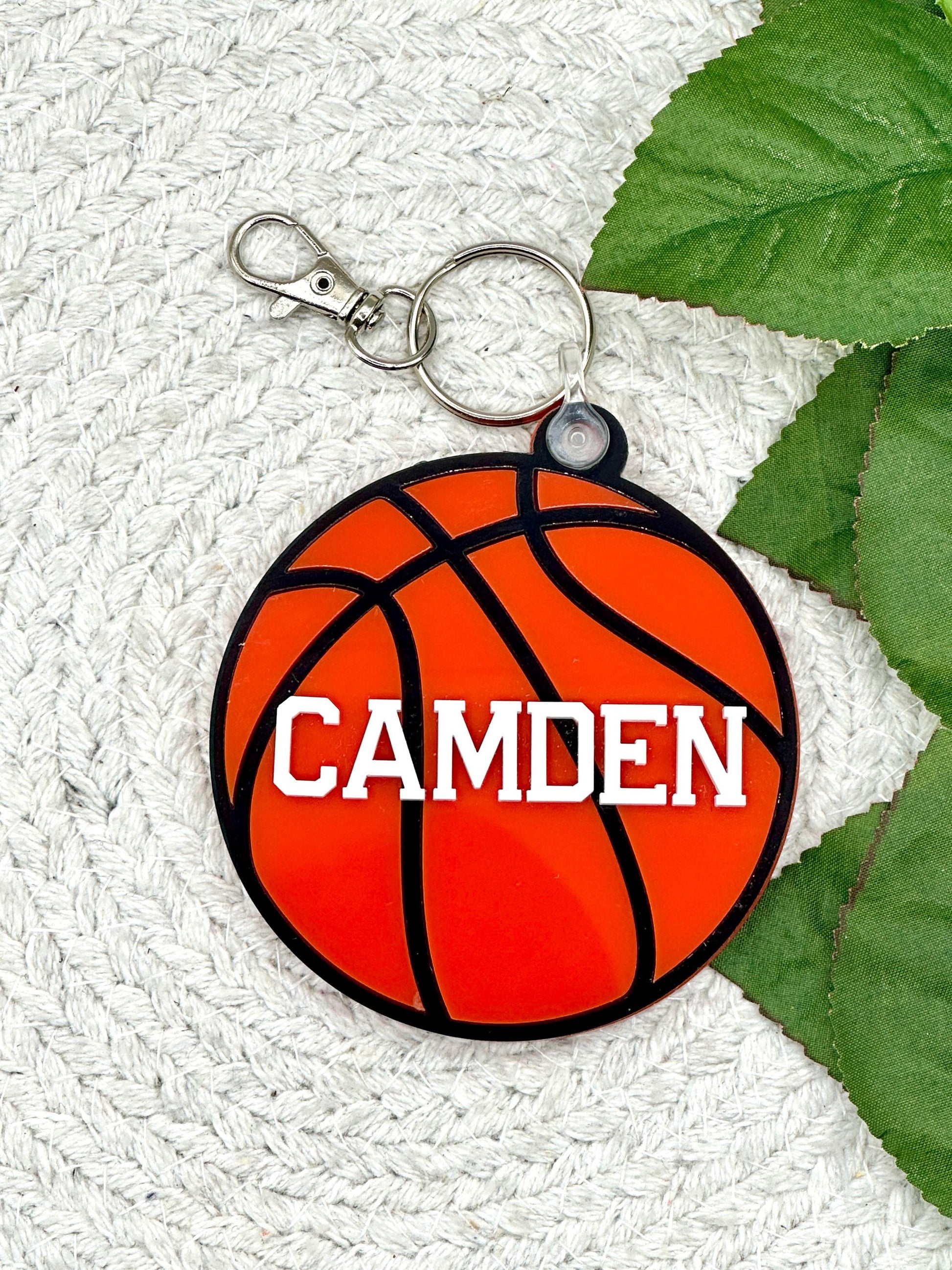 Basketball Name Tag| Sport Keychains| Bag Tag| Luggage| Custom Sports Tag|Custom Keychain| Personalized Basketball Keychain| Backpack Tags