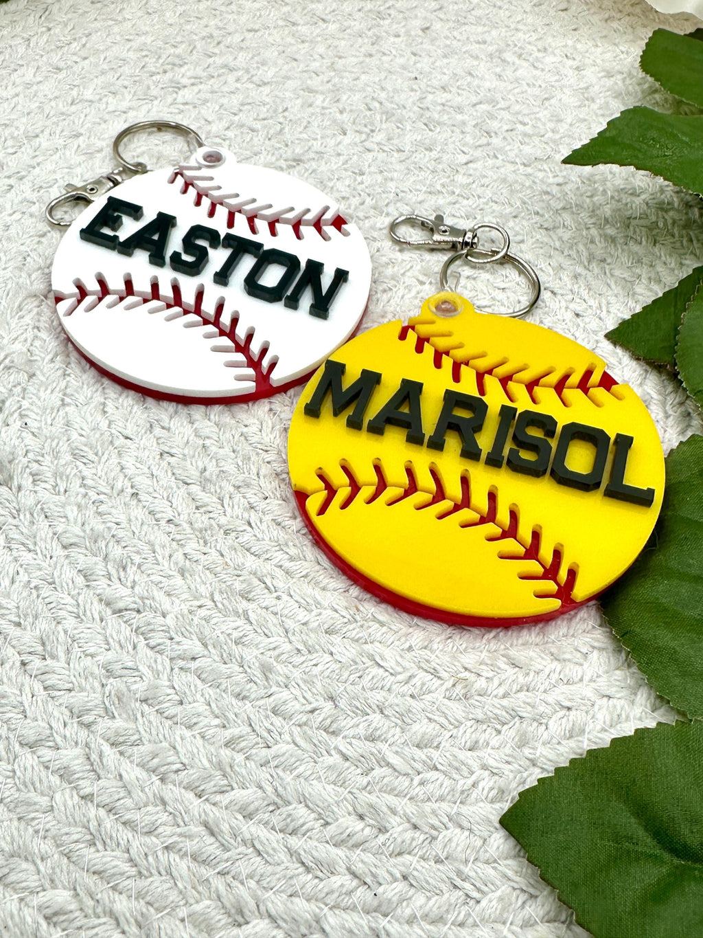 Baseball & Softball Backpack Name Tags| Sport Keychains| Bag Tag| Luggage| Custom Sports Tag| Custom Keychain|Personalized Baseball/Softball