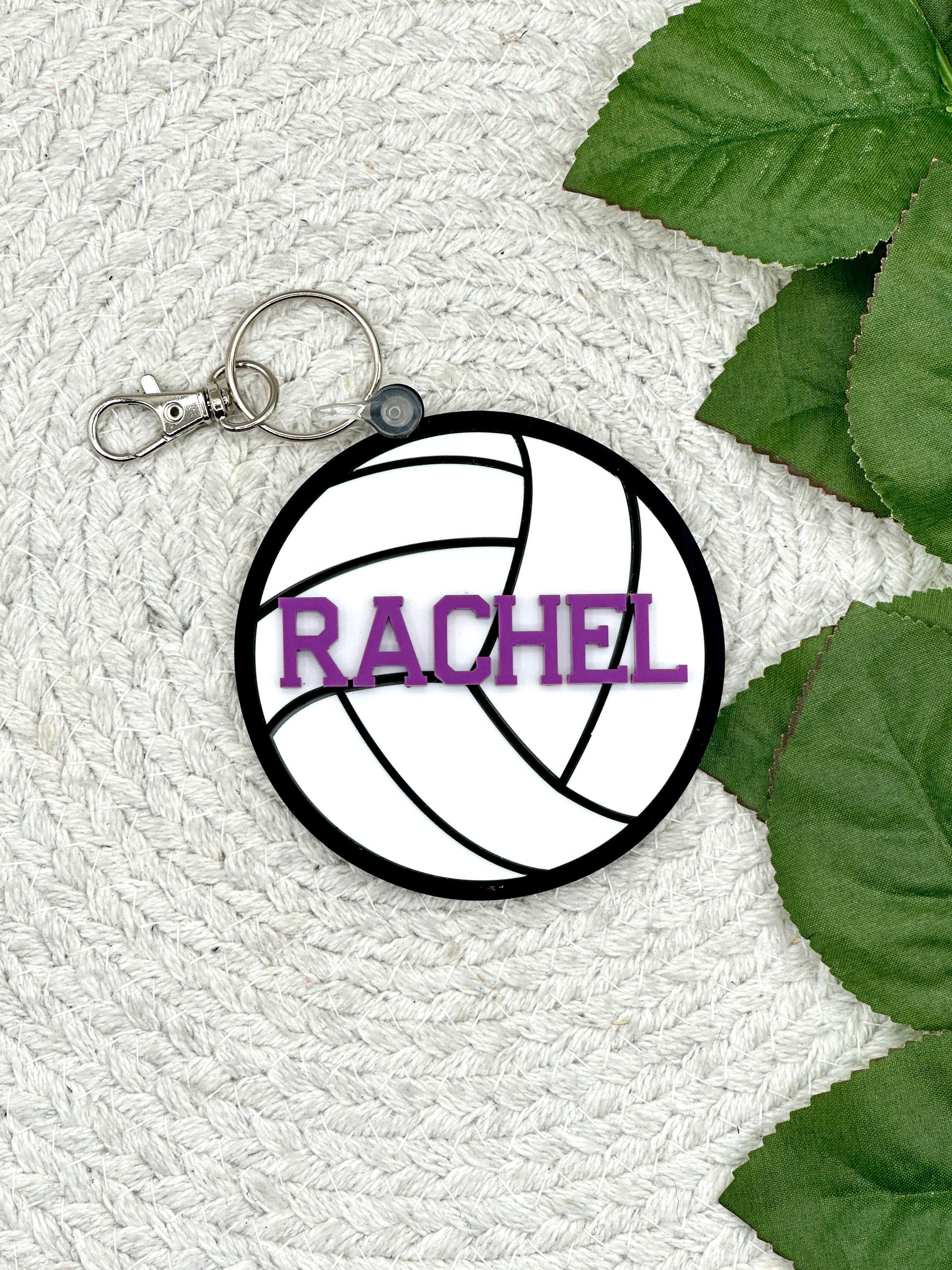 Volleyball Name Tag| Sport Keychains| Bag Tag| Luggage| Custom Sports Tag|Custom Keychain| Personalized Volleyball Keychain| Backpack Tags