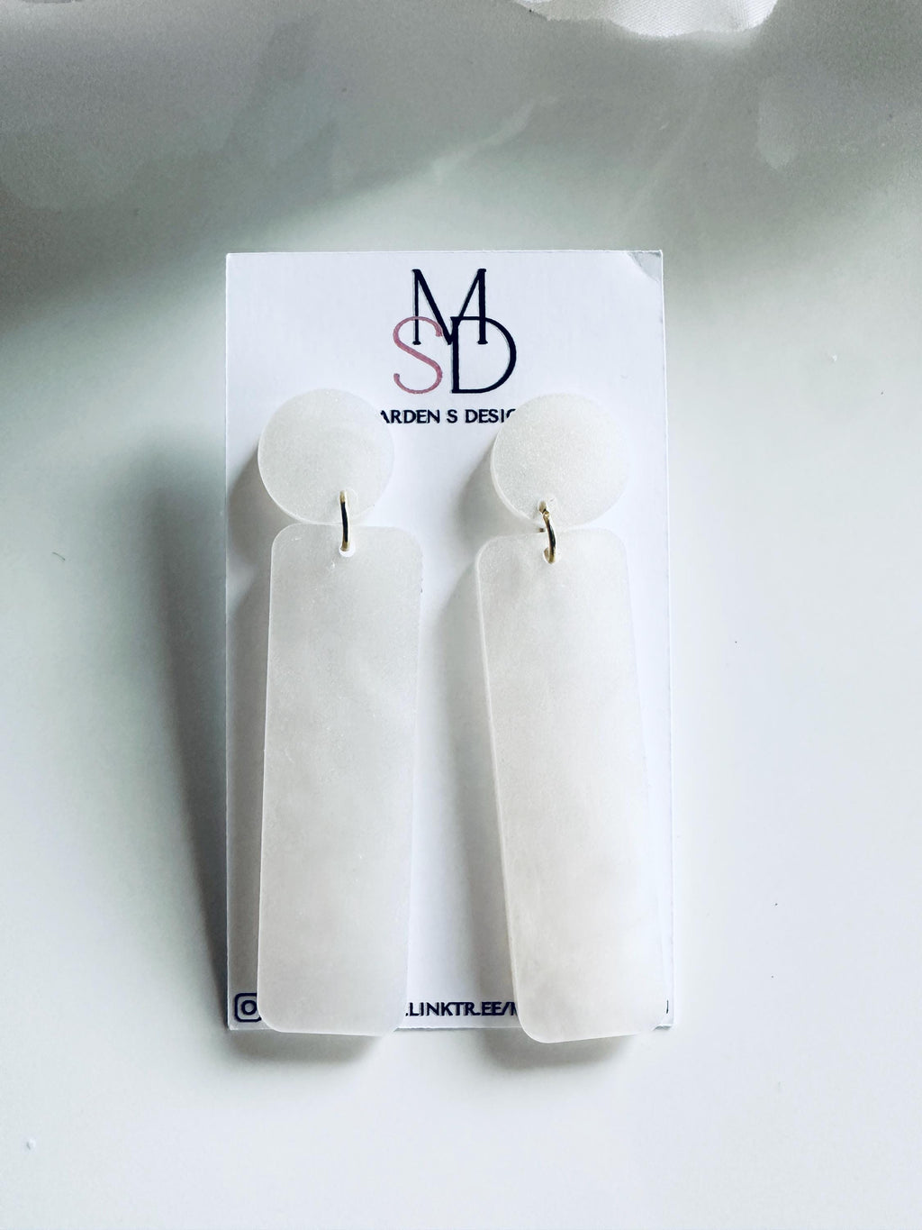 Acrylic Beach Dangle Earrings: Coastal Ocean Jewelry