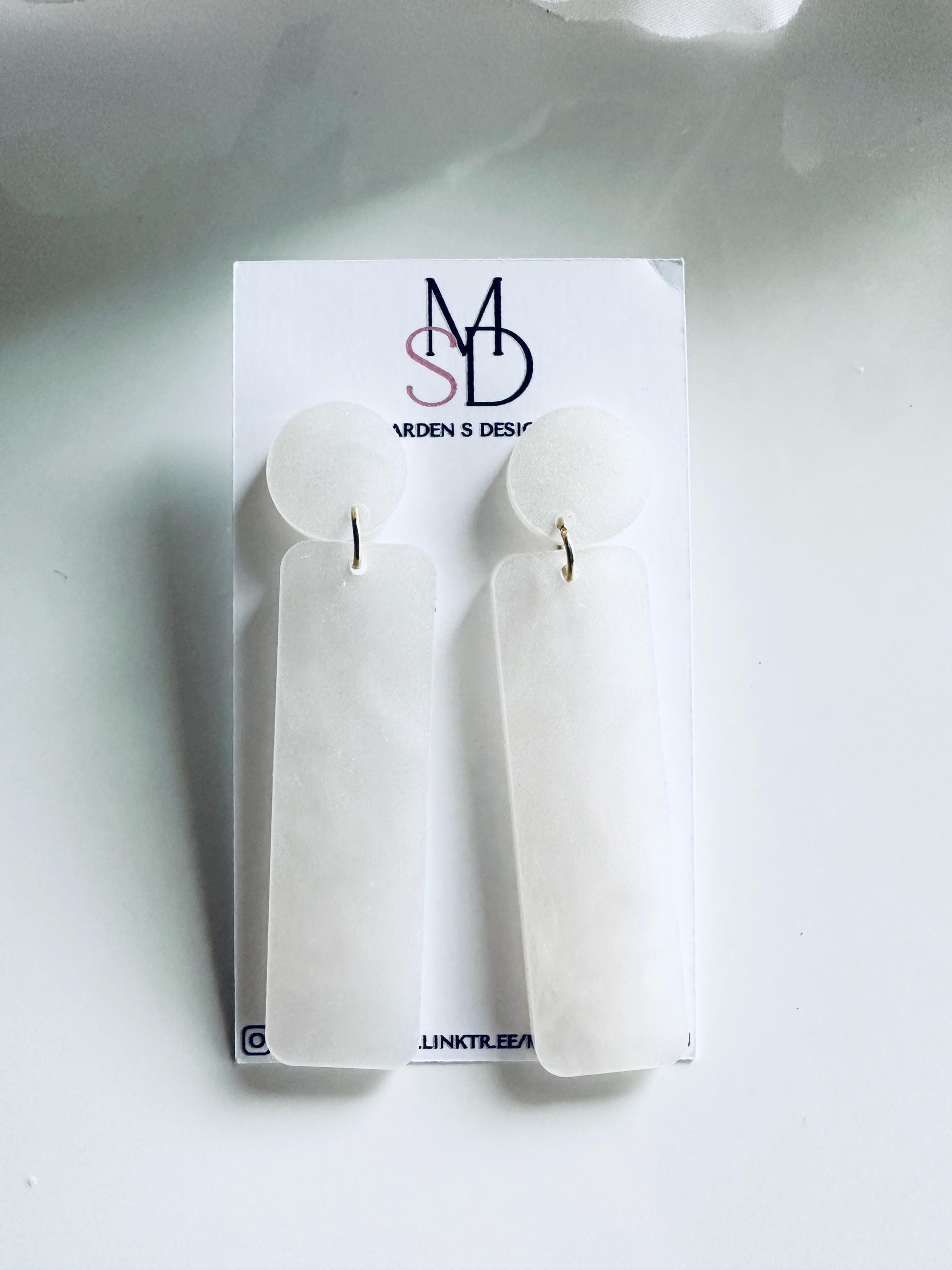 Acrylic Beach Dangle Earrings: Coastal Ocean Jewelry