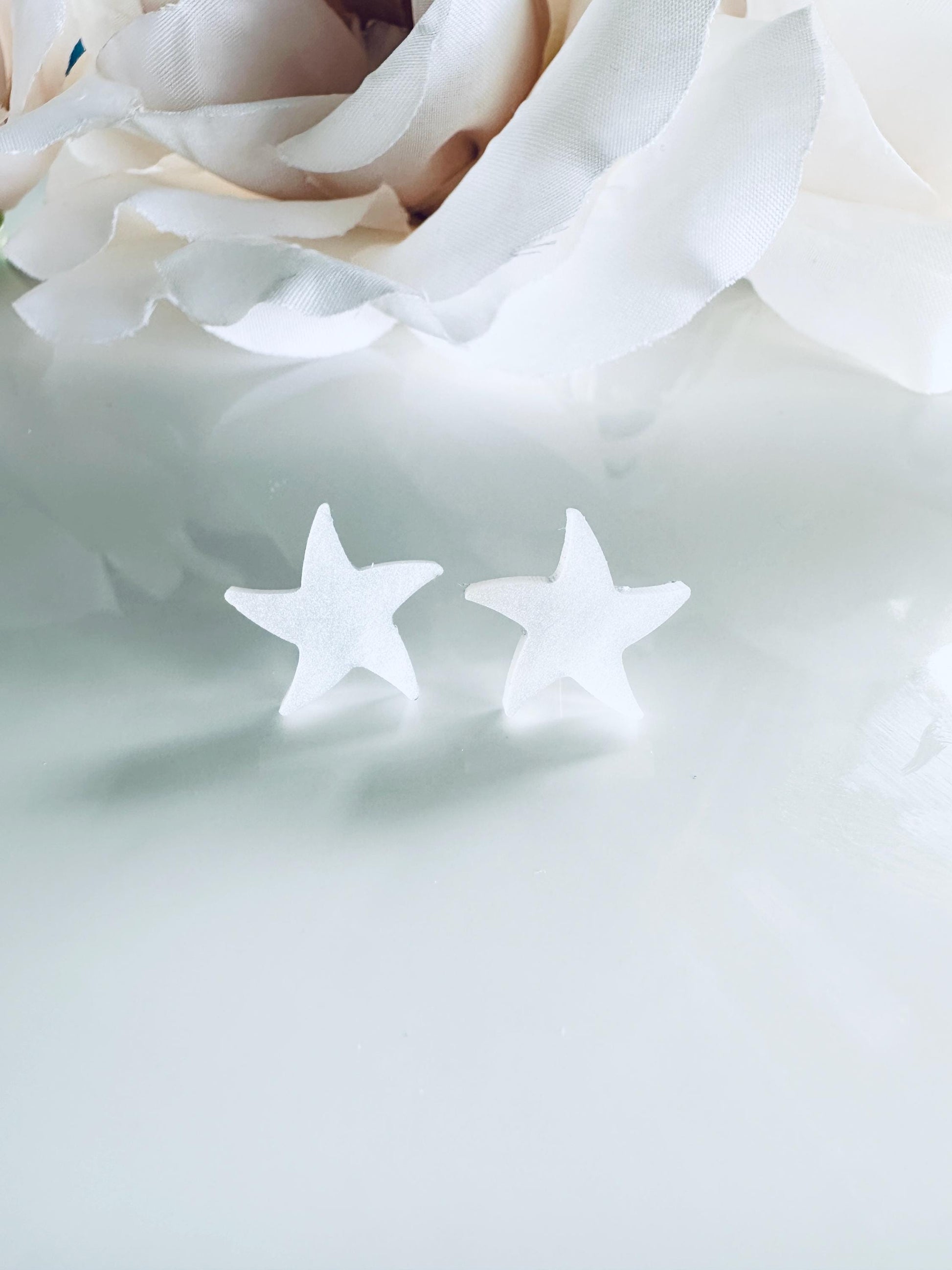 Acrylic Beach Stud Earrings: Summer Ocean Jewelry