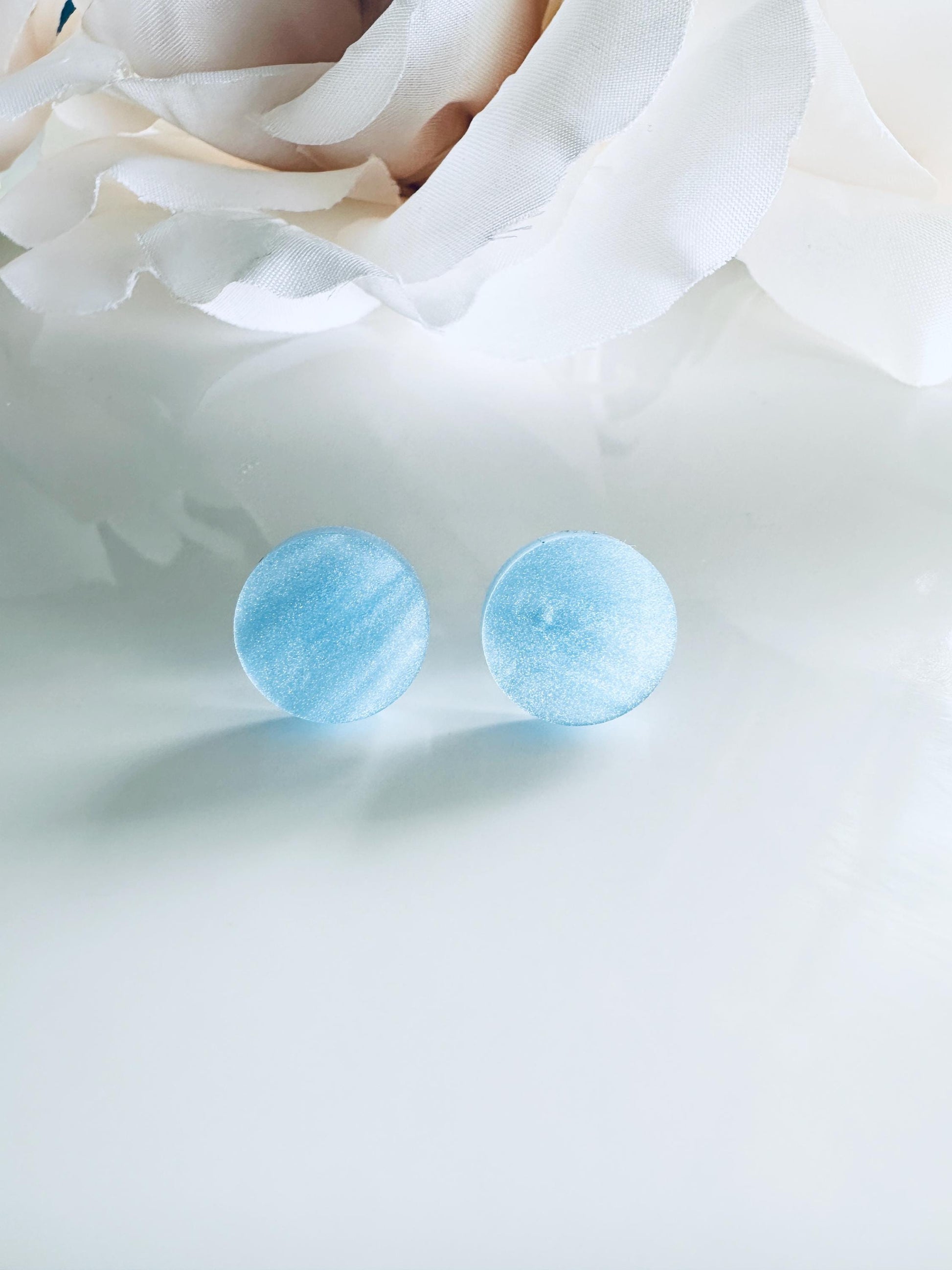 Acrylic Beach Stud Earrings: Summer Ocean Jewelry