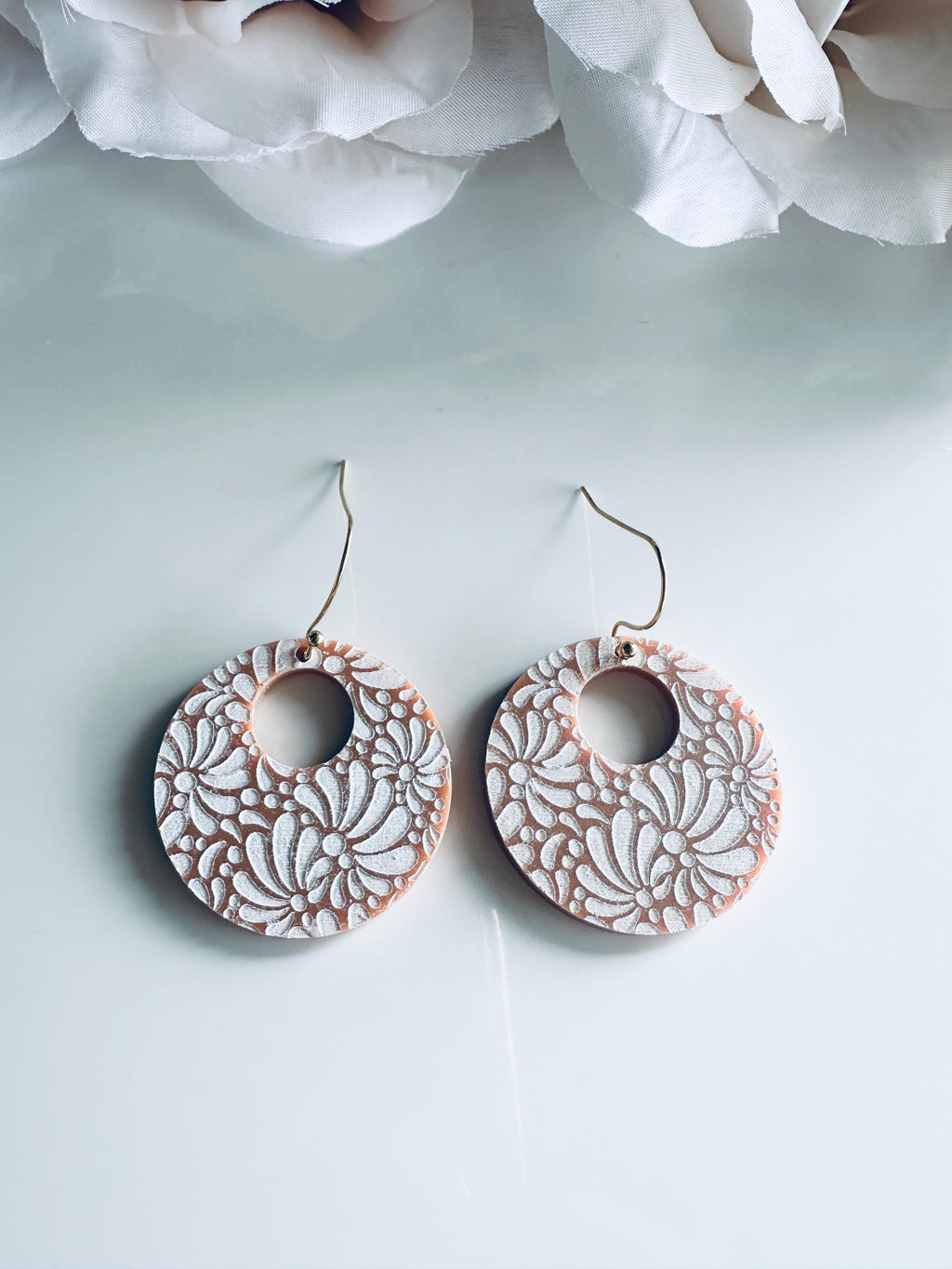 Brown Talavera Earrings| Azulejo Earrings| Mexican Earrings| Handmade Talavera Earring| Mexican Earrings| Acrylic Earrings| Cinco de Mayo