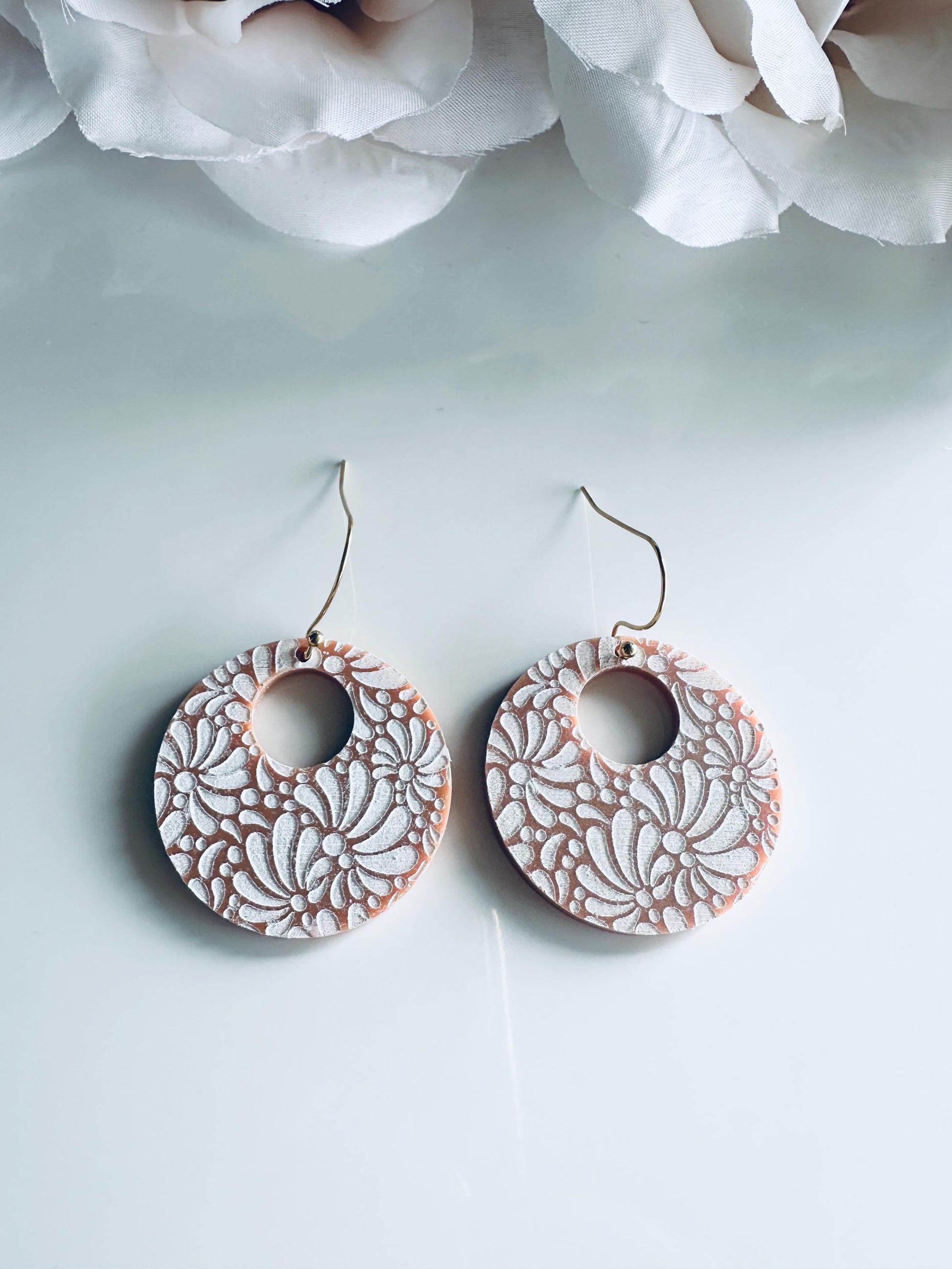 Brown Talavera Earrings| Azulejo Earrings| Mexican Earrings| Handmade Talavera Earring| Mexican Earrings| Acrylic Earrings| Cinco de Mayo