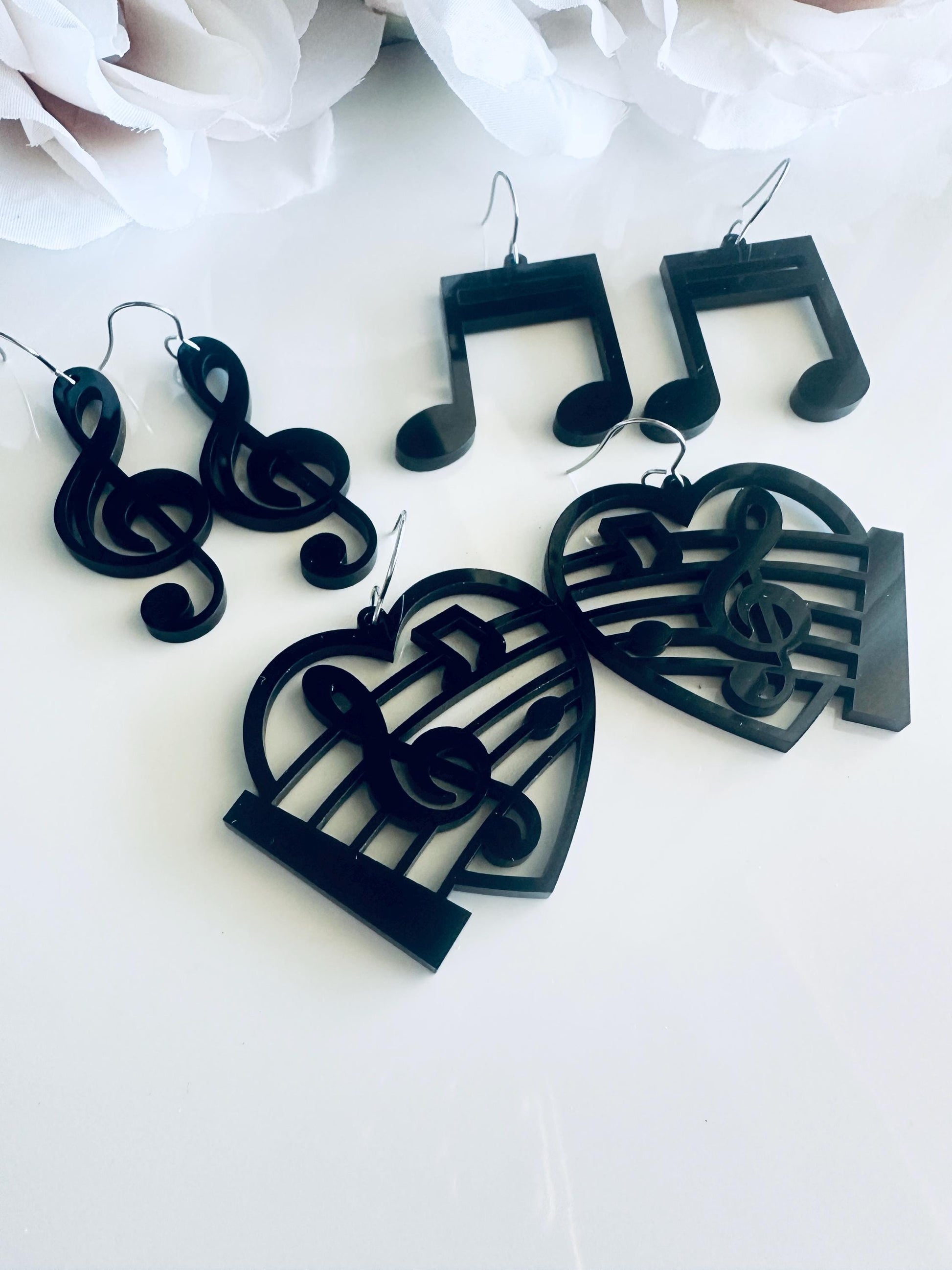 Musical Notes Earrings| Music Notes Earrings| Treble Clef Earrings| Gift for Music Teacher| Music Gifts| Music Lover Earrings| Acrylics