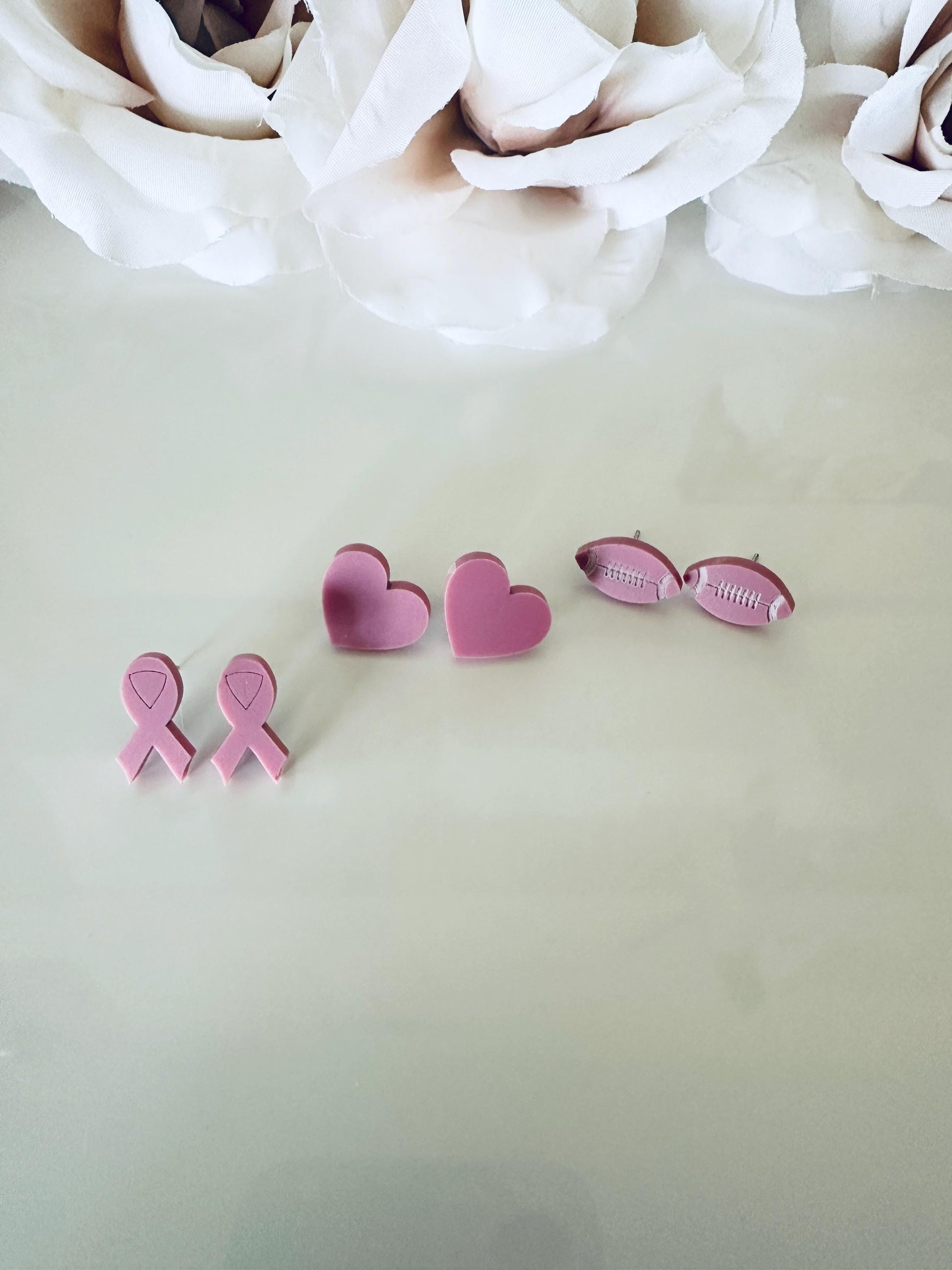 Breast Cancer Awareness Stud Earrings| Breast Cancer Ribbon Studs| Pink Stud Earrings| Minimal Earrings| Lightweight| Breast Cancer Studs