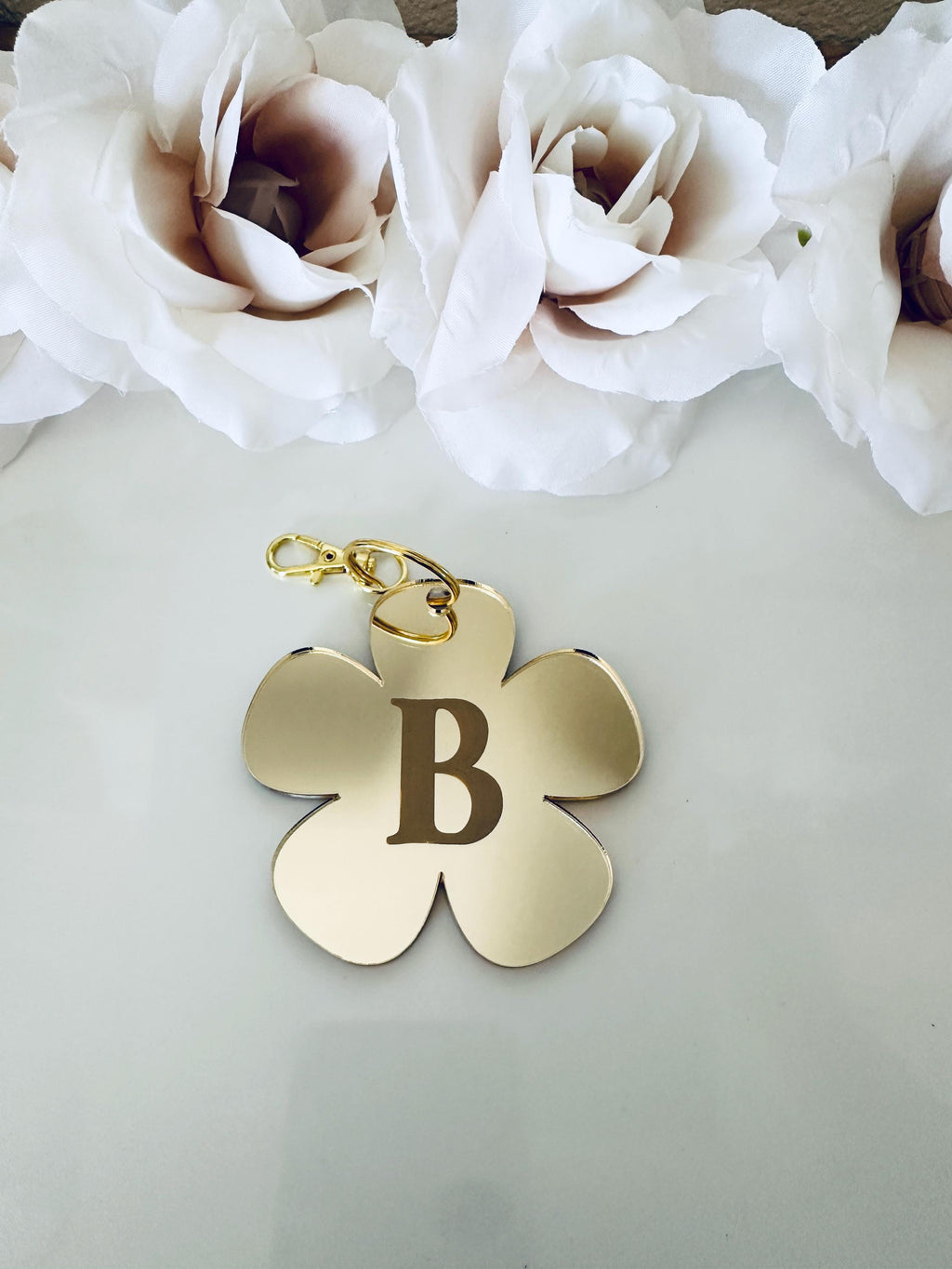 Daisy Engraved Mirror Nametags| Engraved Name| Acrylic Name Tag School Backpack| Label Flower Shape Tag|Back To School Accessory|Girls Gifts