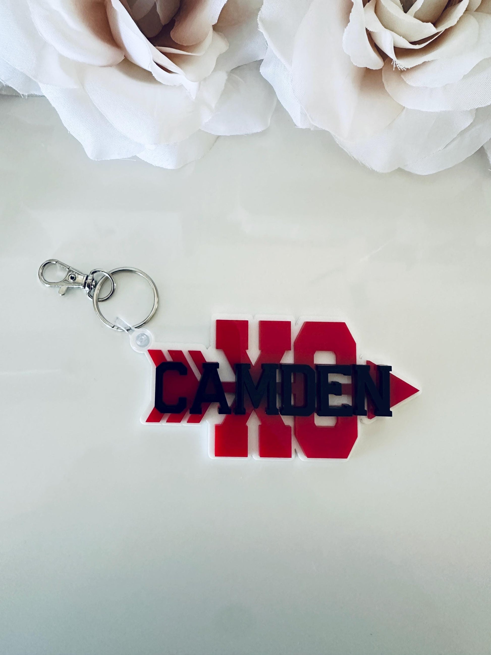 Personalized Cross Country Name Tags| Bag Tag Custom Acrylic Keychain| Youth Sports Team Equipment Bag Player Name Tag| School Backpack Tag