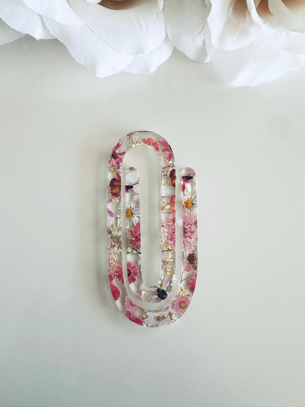 Flower Pressed Jumbo Paperclip Bookmark|Teacher or Book Lover Gift| Pressed Flower Bookmark| Unique Gift for Readers, Book Lovers & Teachers