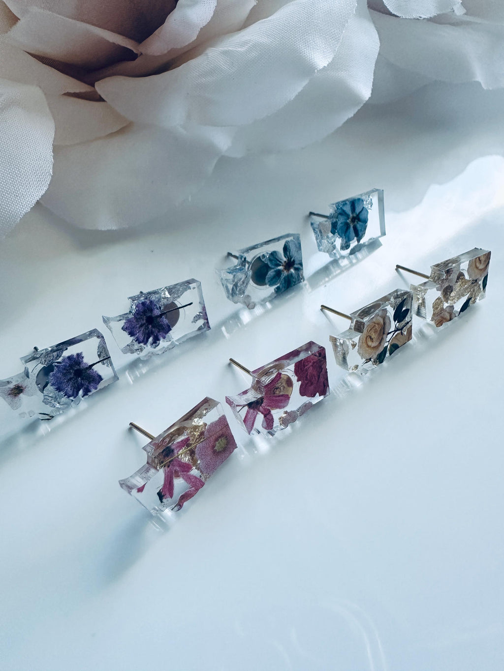 Washington State Pressed Flower Stud Earrings|Pressed Flower Stud Earrings | Acrylic Floral Earrings | Nature Inspired Jewelry |Gift for Her