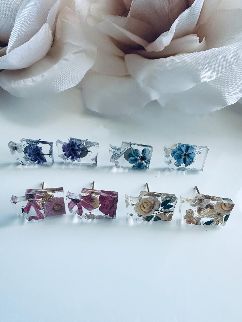 Washington State Pressed Flower Stud Earrings|Pressed Flower Stud Earrings | Acrylic Floral Earrings | Nature Inspired Jewelry |Gift for Her