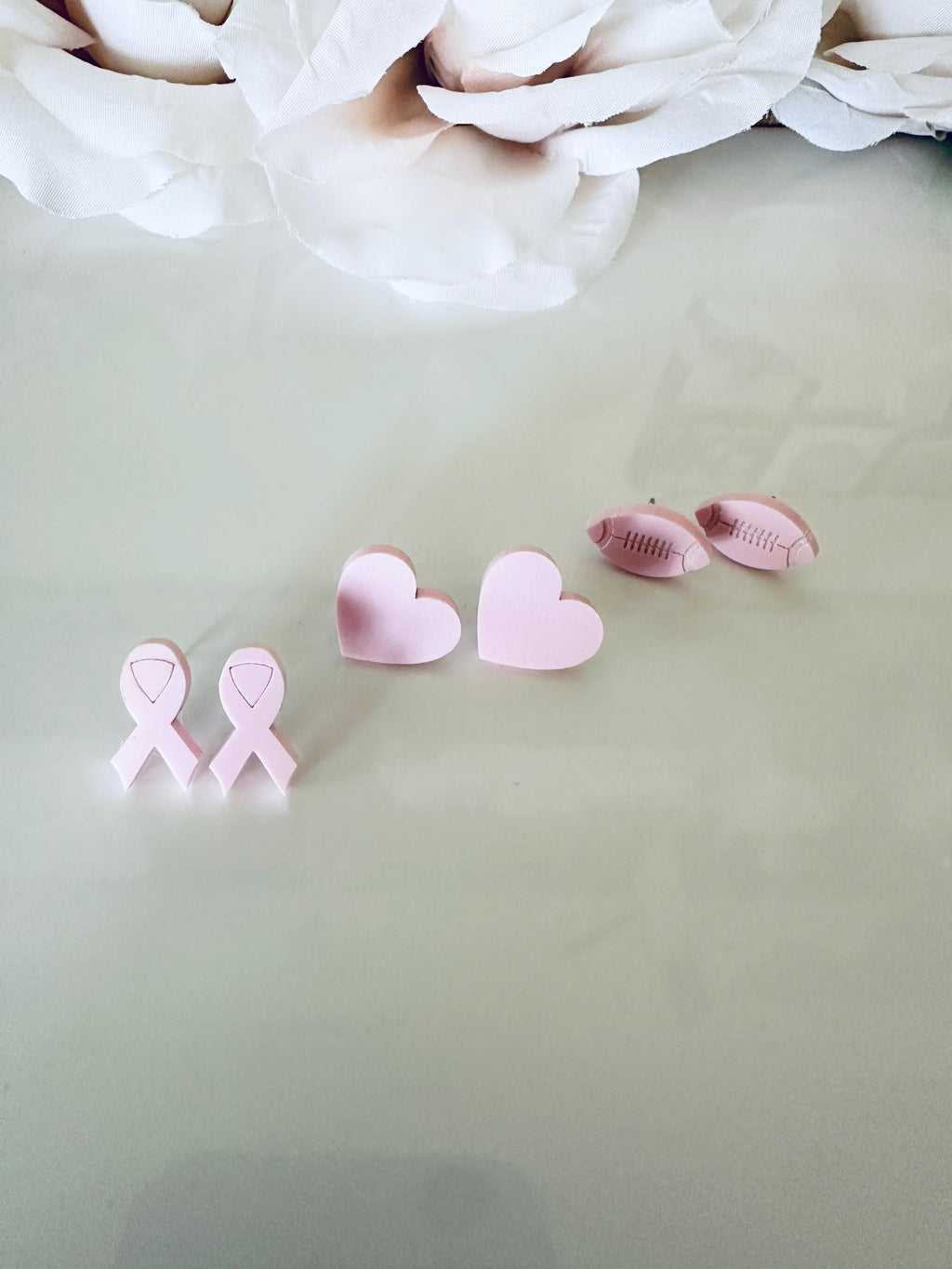 Breast Cancer Awareness Stud Earrings| Breast Cancer Ribbon Studs| Pink Stud Earrings| Minimal Earrings| Lightweight| Breast Cancer Studs