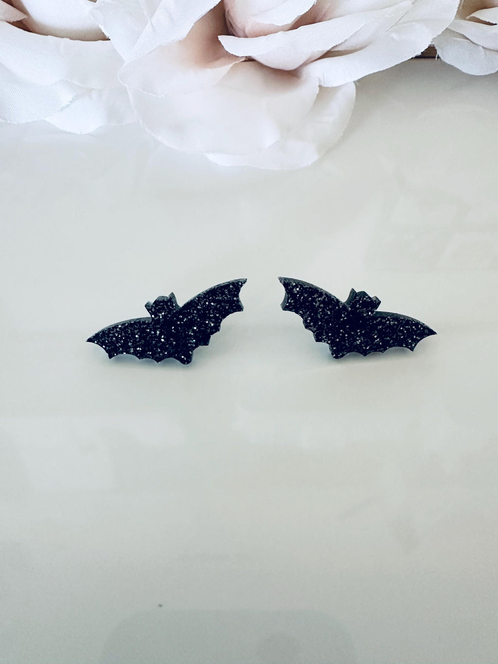 Halloween Stud Earrings| Pumpkin Bow| Ghost Bow| Black Glitter Bat| Skull Bow| Ghost Cat Ears|Spooky Cute Studs|Halloween Fall Stud Earrings