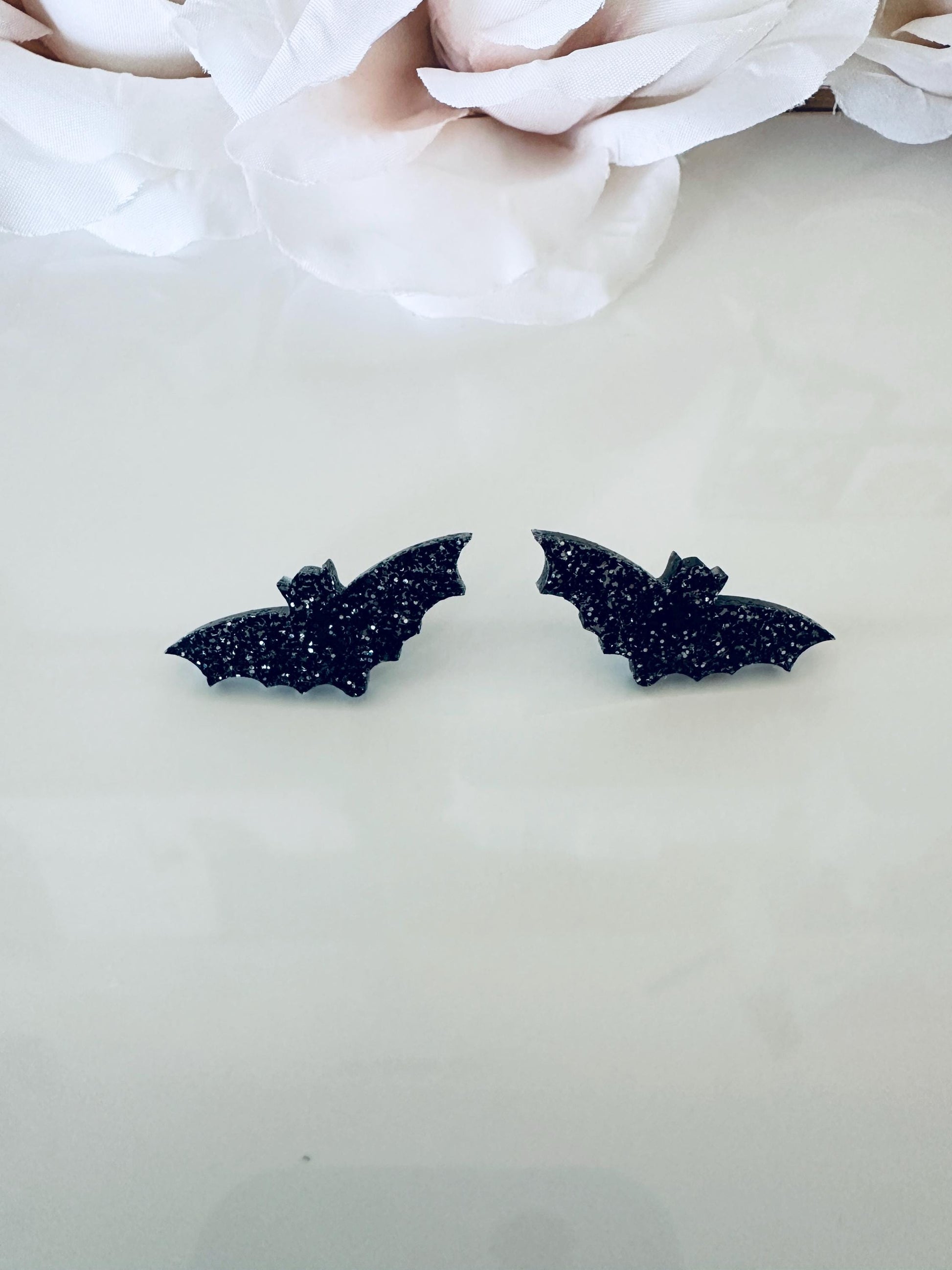 Halloween Stud Earrings| Pumpkin Bow| Ghost Bow| Black Glitter Bat| Skull Bow| Ghost Cat Ears|Spooky Cute Studs|Halloween Fall Stud Earrings