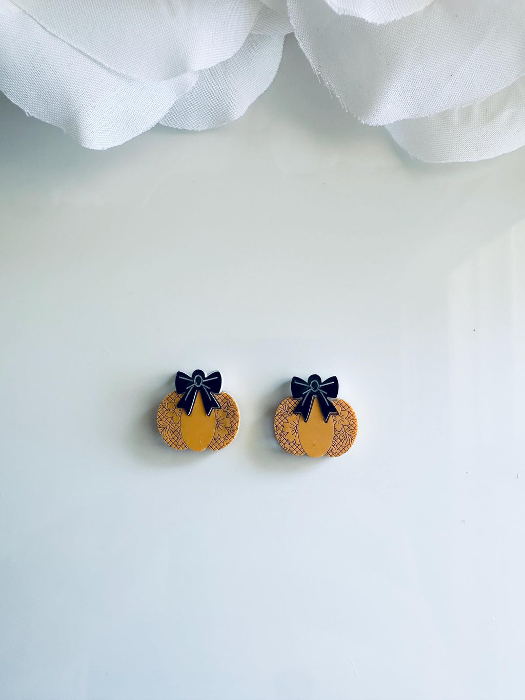 Halloween Stud Earrings| Pumpkin Bow| Ghost Bow| Black Glitter Bat| Skull Bow| Ghost Cat Ears|Spooky Cute Studs|Halloween Fall Stud Earrings