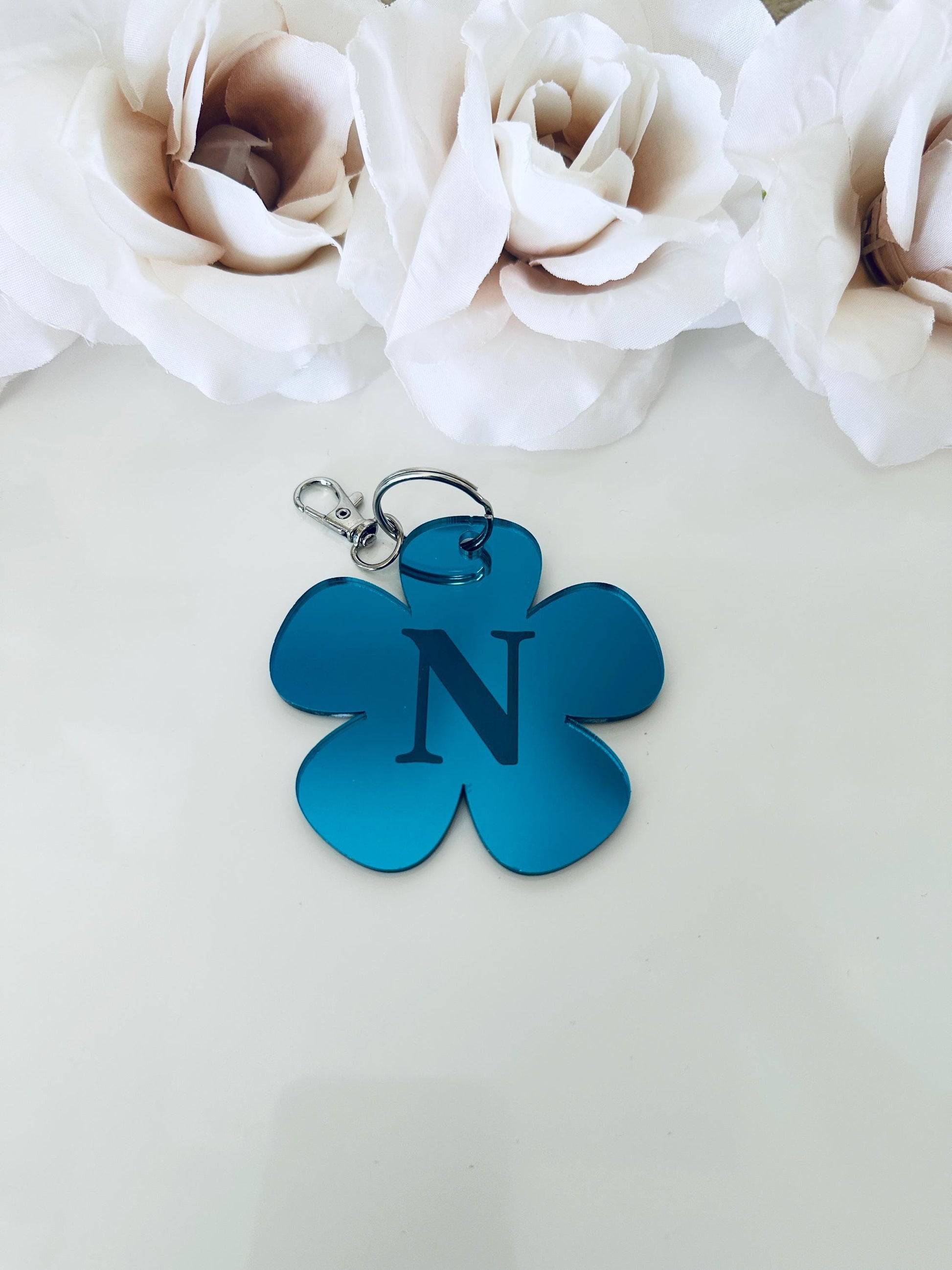 Daisy Engraved Mirror Nametags| Engraved Name| Acrylic Name Tag School Backpack| Label Flower Shape Tag|Back To School Accessory|Girls Gifts