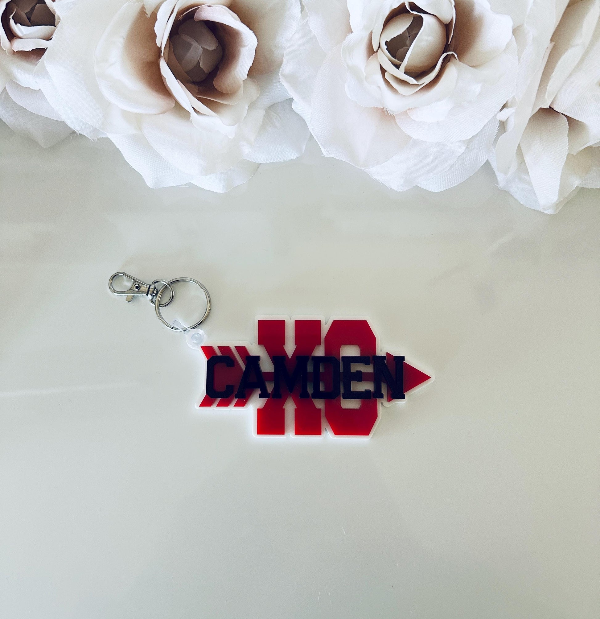 Personalized Cross Country Name Tags| Bag Tag Custom Acrylic Keychain| Youth Sports Team Equipment Bag Player Name Tag| School Backpack Tag