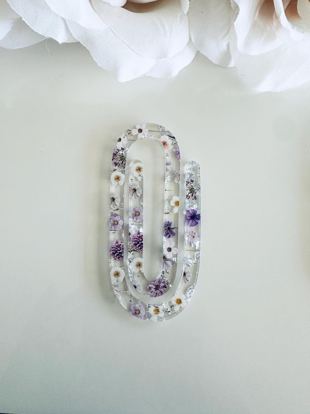 Flower Pressed Jumbo Paperclip Bookmark|Teacher or Book Lover Gift| Pressed Flower Bookmark| Unique Gift for Readers, Book Lovers & Teachers