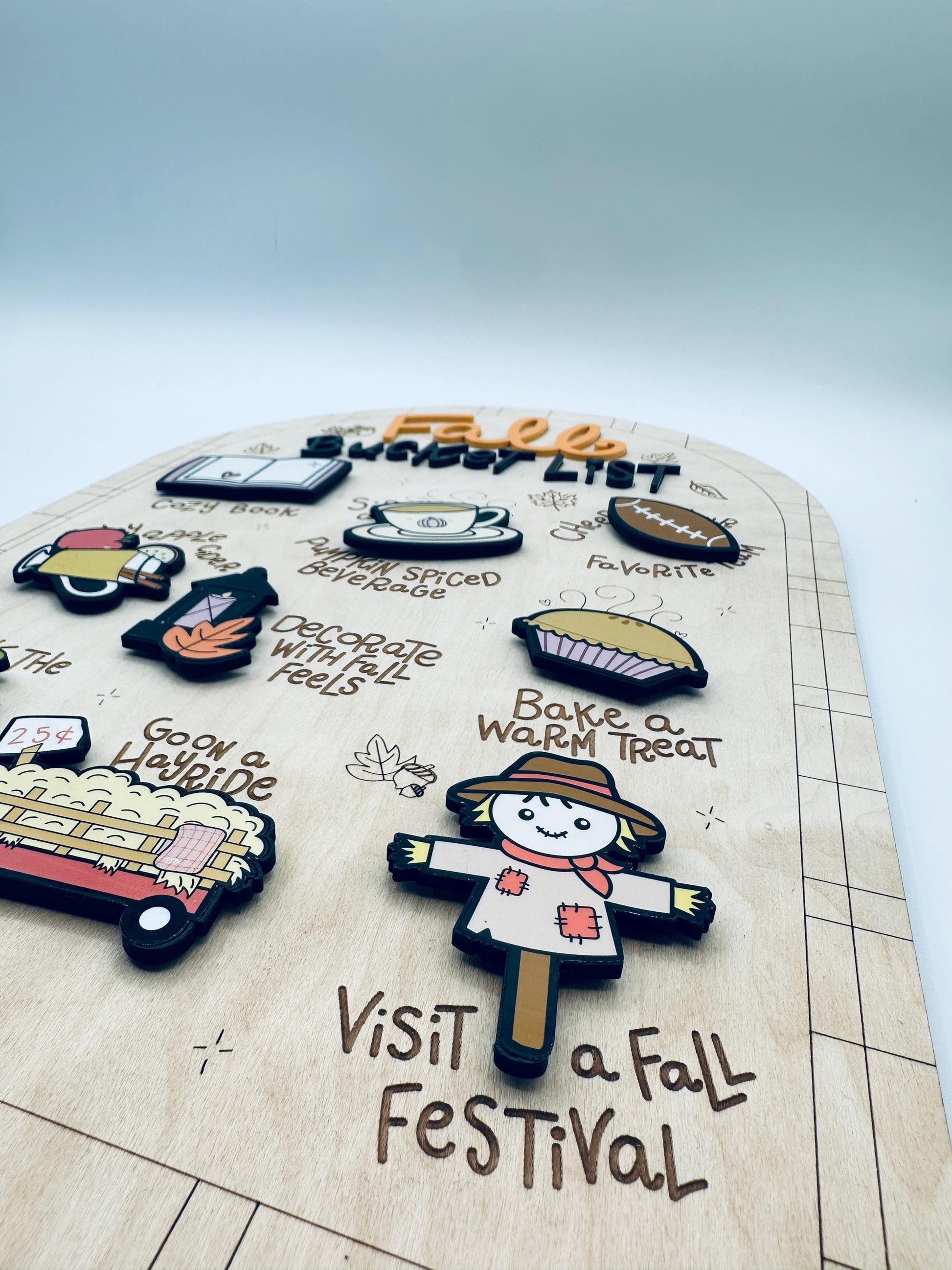 Fall Bucket List| Autumn Family Activity Board | Wooden Magnetic Bucket List Sign | Fall Decor | Family Fall Traditions | Thanksgiving Gift