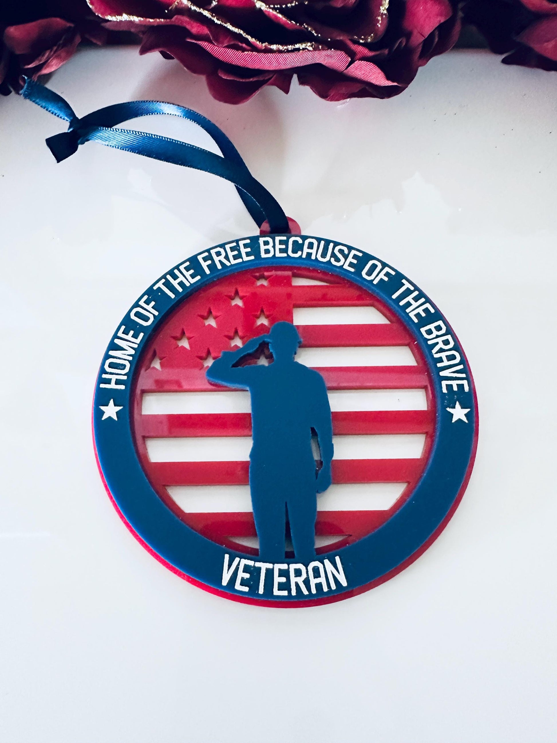 Military Ornament| Personalized Branch Christmas Ornament | Patriotic Gift | Veteran Ornament | Military Family Decor|Christmas Ornament