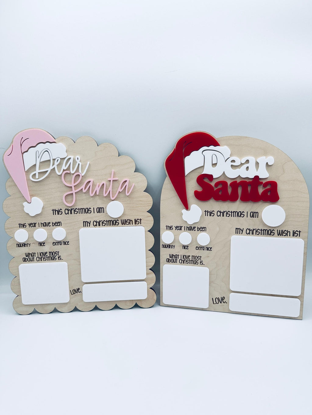Dear Santa Board| Personalized Christmas Wish List| Reusable Holiday Decor|Kids Santa List Sign| Christmas Family Tradition| Christmas Gift