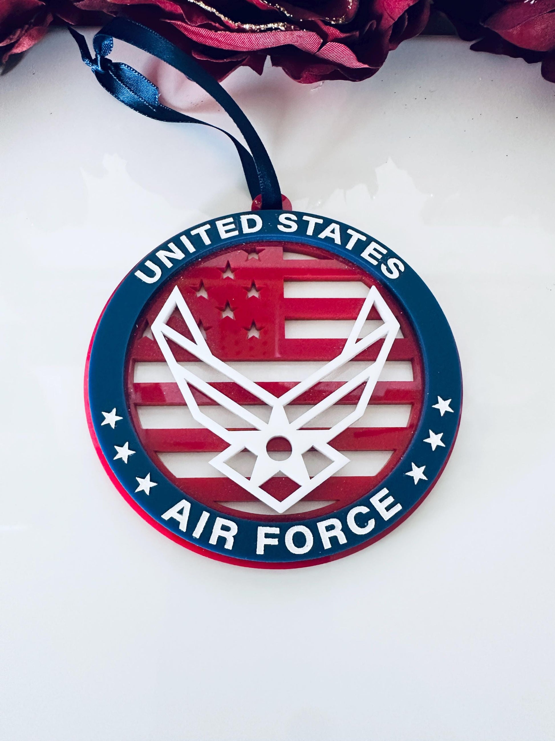 Military Ornament| Personalized Branch Christmas Ornament | Patriotic Gift | Veteran Ornament | Military Family Decor|Christmas Ornament