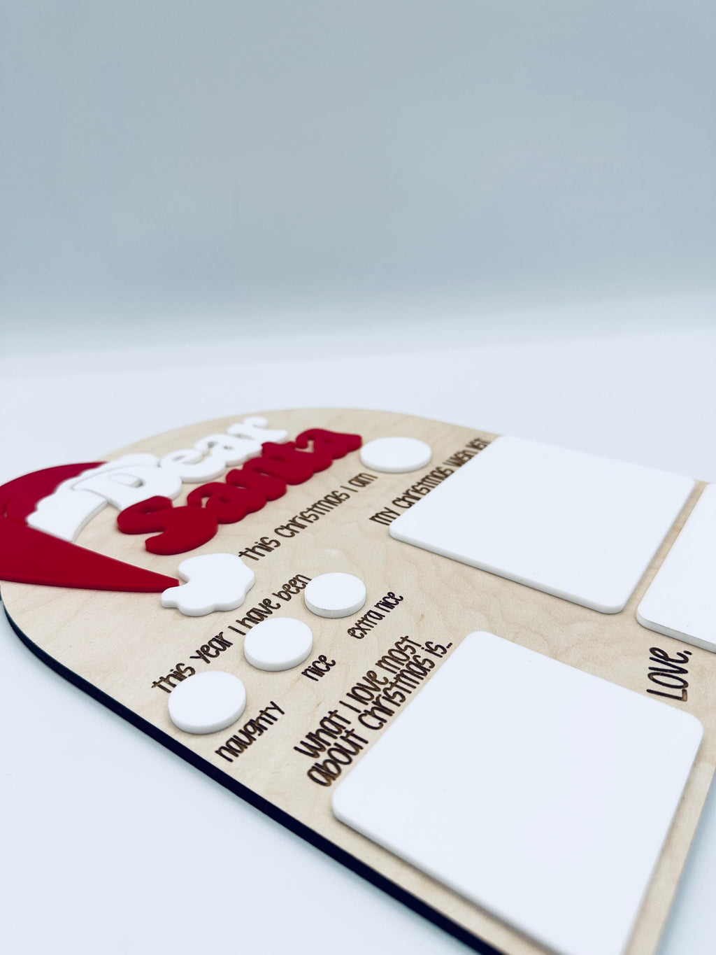 Dear Santa Board| Personalized Christmas Wish List| Reusable Holiday Decor|Kids Santa List Sign| Christmas Family Tradition| Christmas Gift