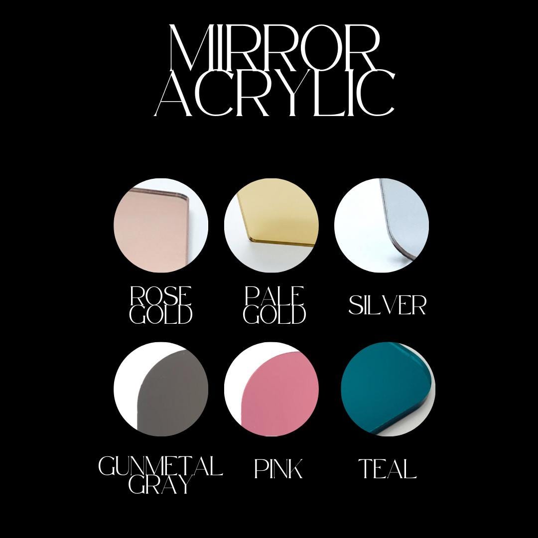 Personalized Mirror Acrylic Name Tag | Custom Stocking Tag | Elegant Gift Tag | Christmas Place Card | Silver, Gold, Rose or Gold Ornament