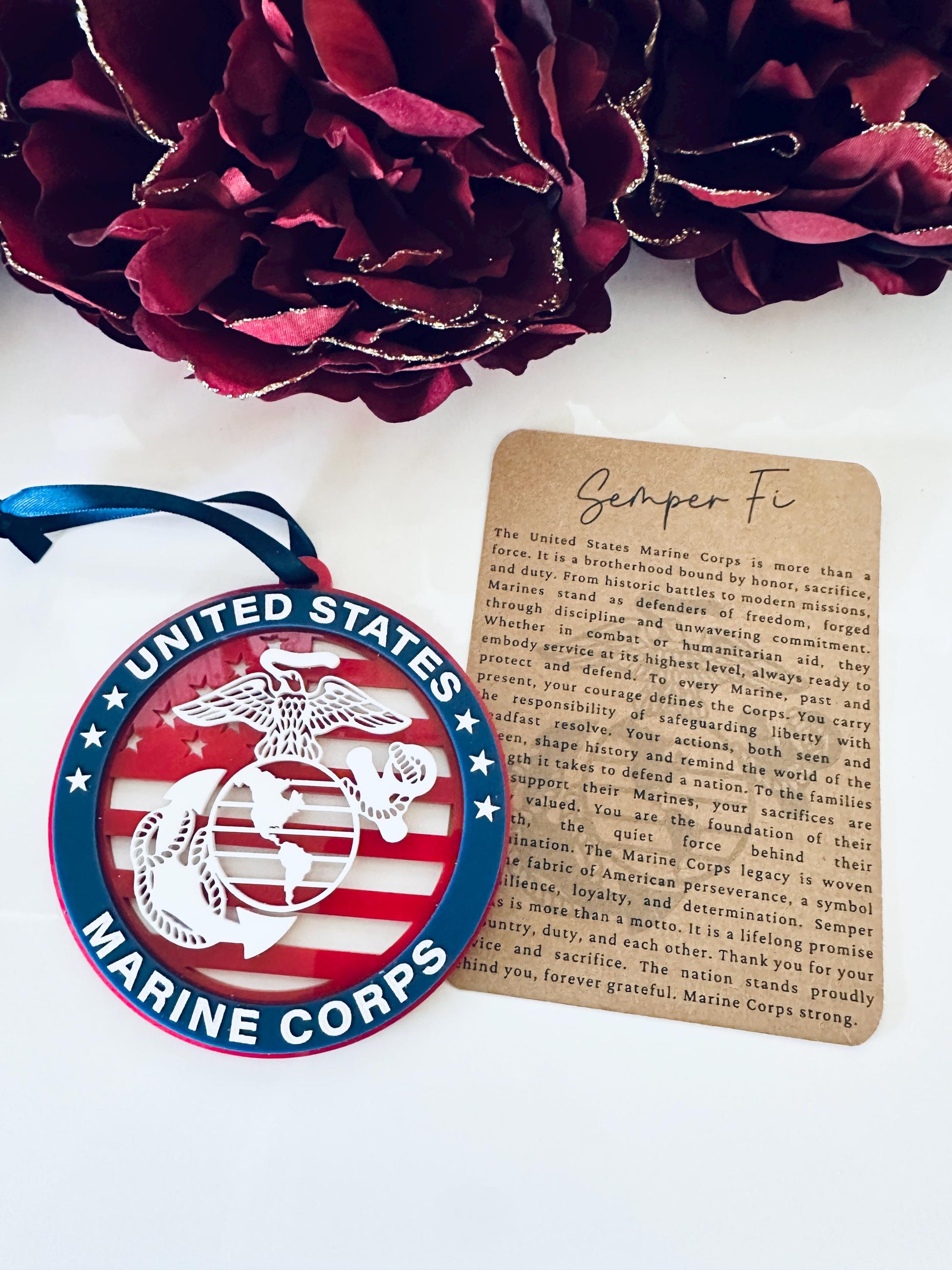 Military Ornament| Personalized Branch Christmas Ornament | Patriotic Gift | Veteran Ornament | Military Family Decor|Christmas Ornament