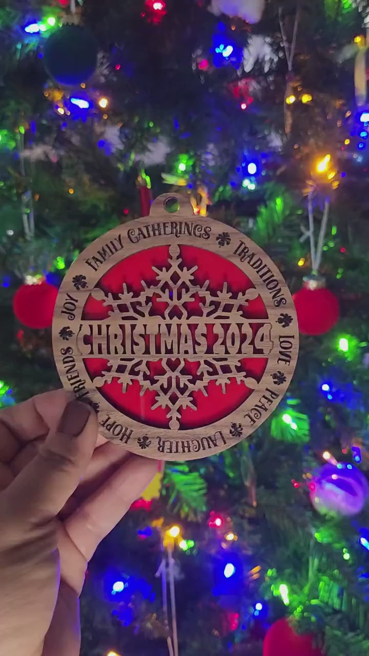 Christmas 2025 Ornament| OHoly Night| Ornament| Christmas Gift| Tree Ornament| Christmas Decor| Christmas Acrylic| Ornament Holiday Gift