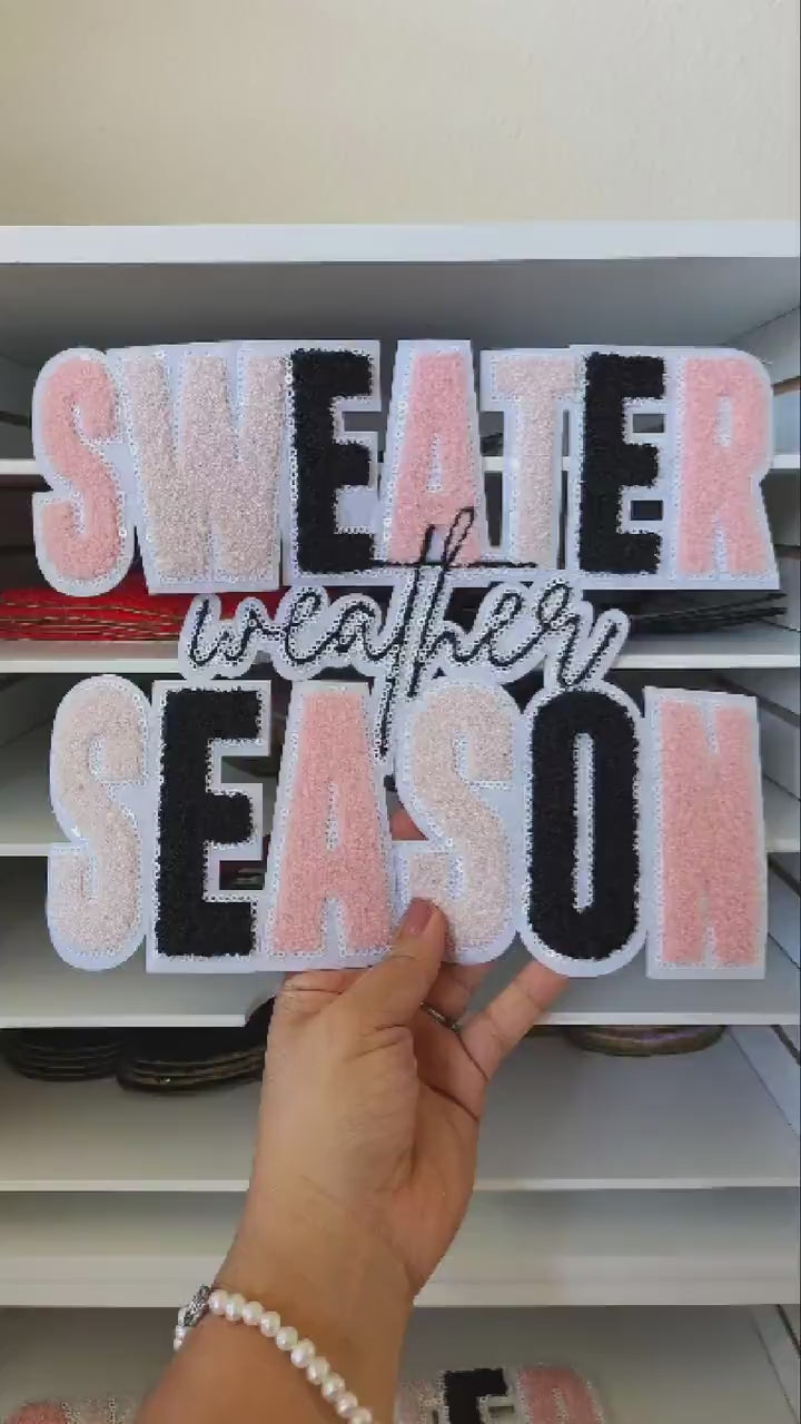 Chenille Christmas Patch: Sequin Embroidered Iron-On Applique